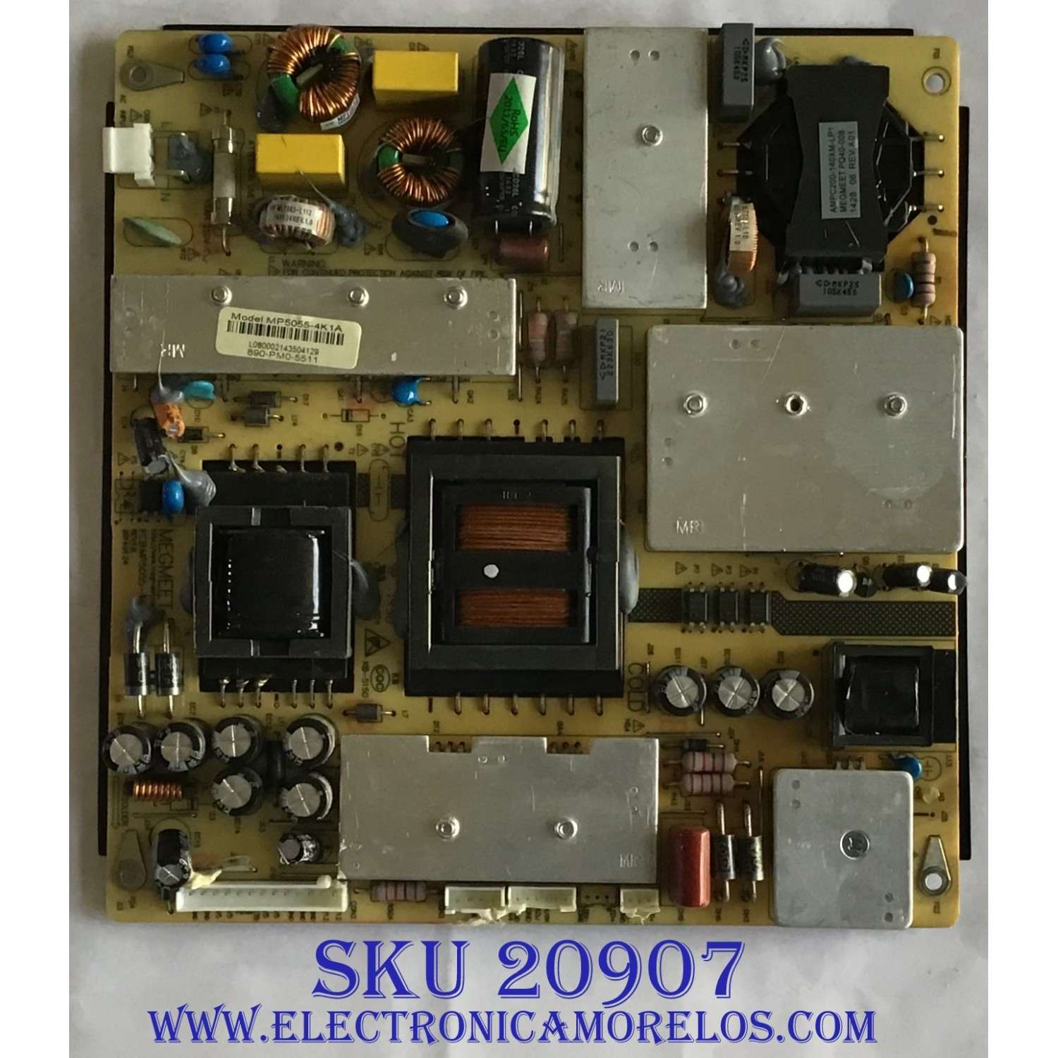 FUENTE DE PODER PARA TV WESTINGHOUSE / NUMERO DE PARTE MP5055-4K1A / 890-PMO-5511 / 890-PM0-5511 / MODELOS 348.71397610 / DWM55F2Y1 TW-79607-S055E / MODELO DE 55''