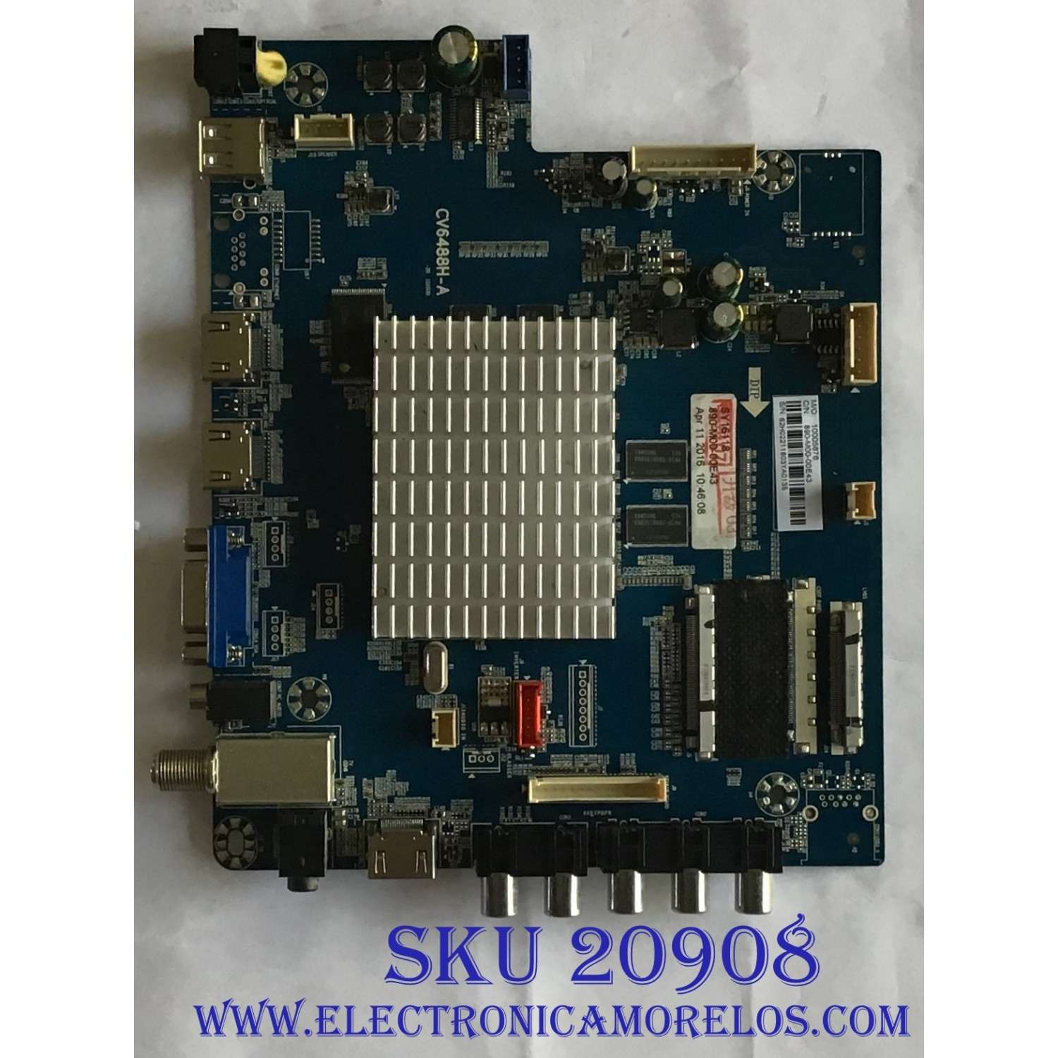 MAIN KENMORE / 890-M00-00E43 / CV6488H-A / CV6488H-A-20 / SY-16118 / MODELO 348.71397610 / MO0DELO  55''