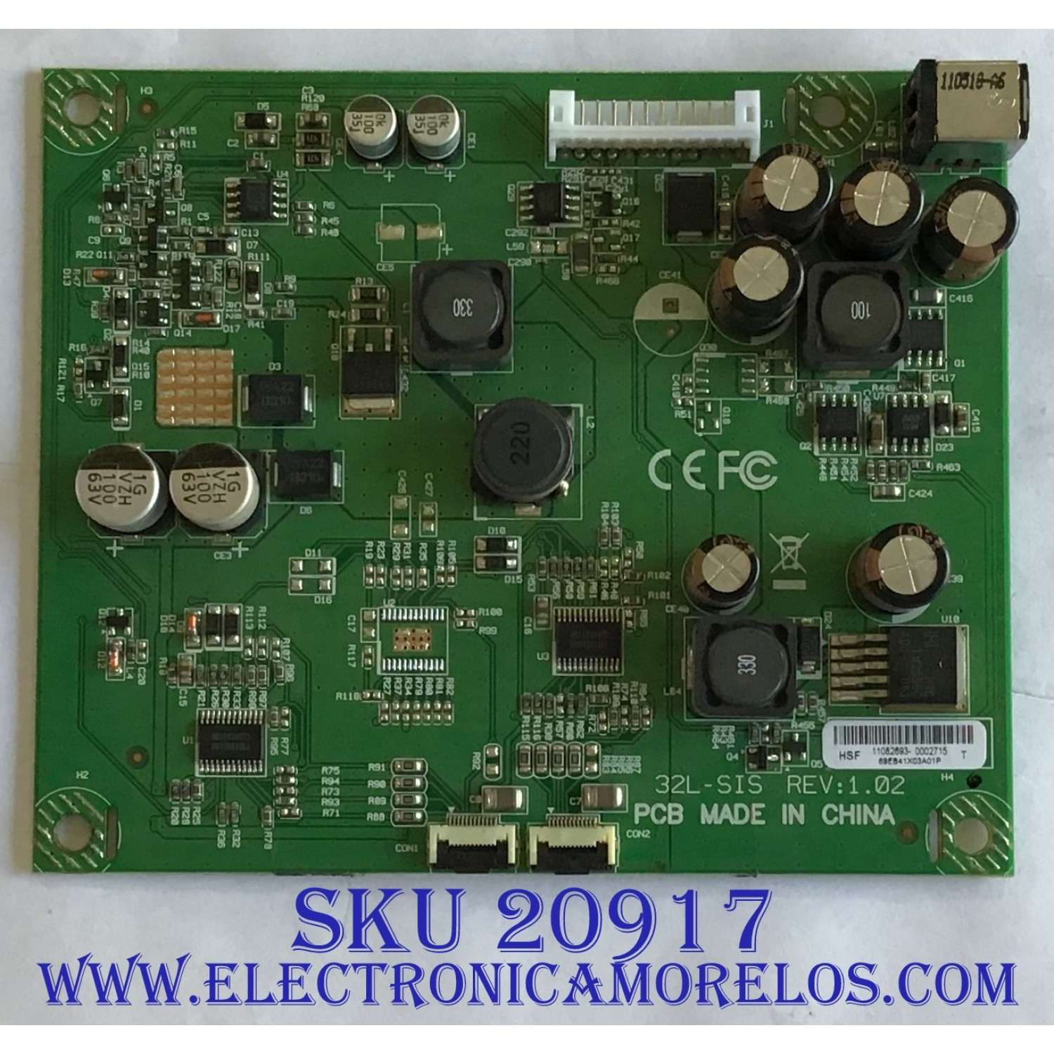PLACA DE CIRCUITO WESTINGHOUSE / 69.EB41X.03A / 32L-SIS / PANEL V320BJ2-P01 REV.C1 / MODELO LD-3235 TW-64411-U032E