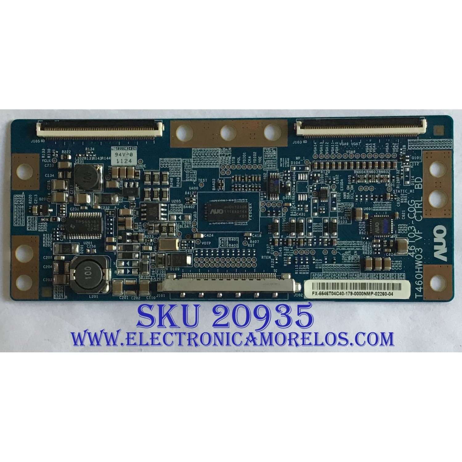T-CON PROSCAN / 55.46T04.C40 / T460HW03 VF / 46T03-C0G / PANEL T460HW04 V.8  / MODELO PLED4616A