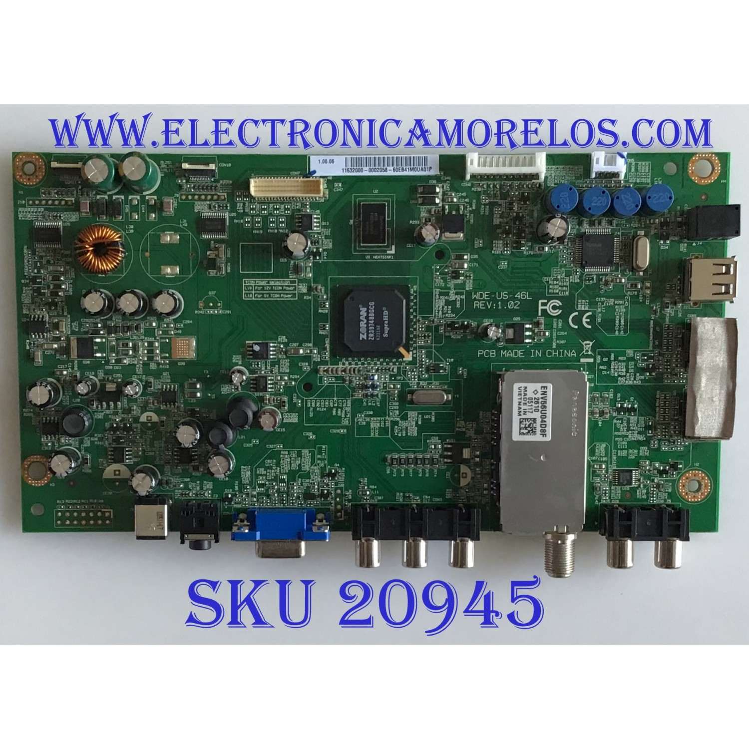 MAIN WESTINGHOUSE / 60EB41M0UA01P / WDE-US-46L / PANEL LK400D3HA14 / MODELO UW40T2BW TW-70411-U040B / UW40TC1W TW-66411-U040B