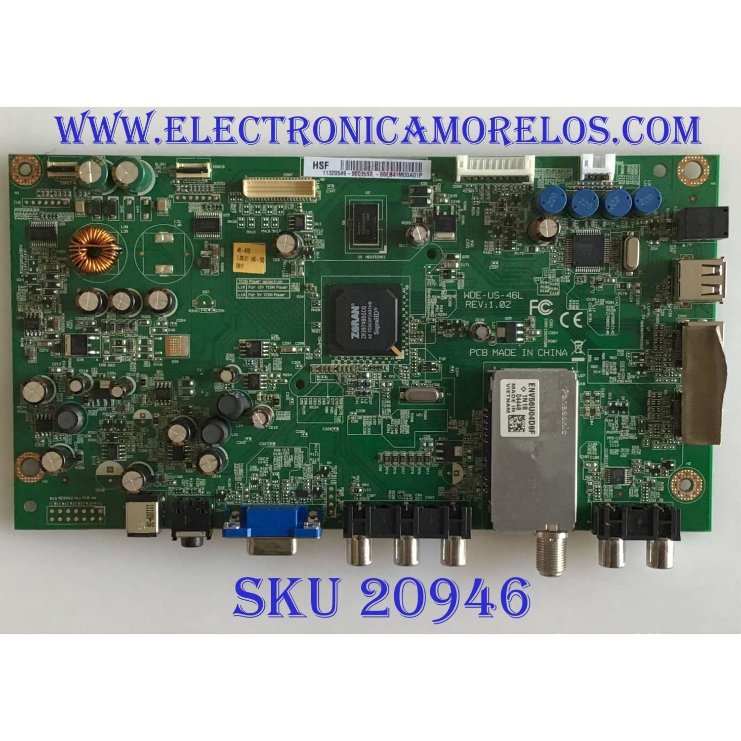 MAIN WESTINGHOUSE / 60EB41M0DA01P / WDE-US-46L / PANEL LK400D3HA24 / MODELO UW40TC1W TW-66401-U040A