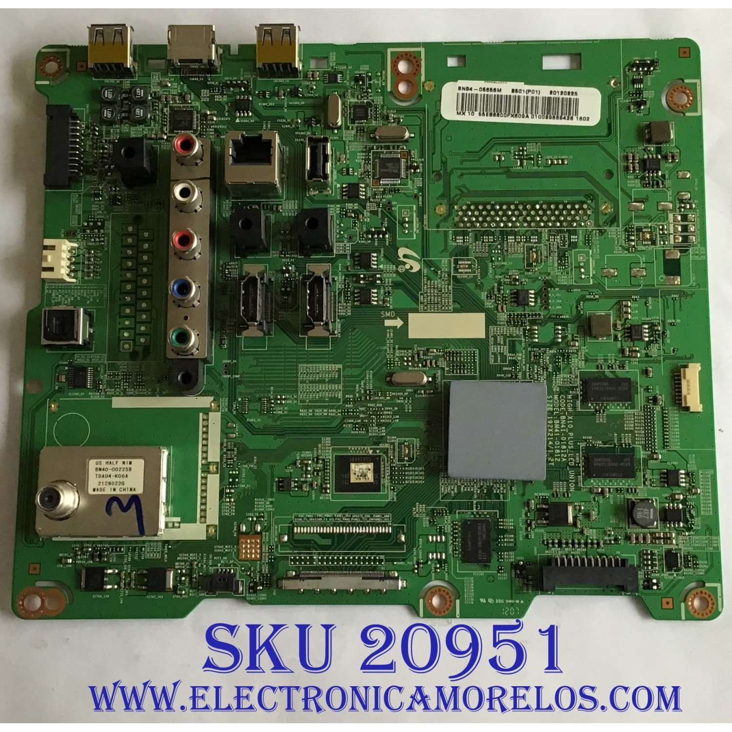 MAIN SAMSUNG / BN94-05656M / BN41-01812A / BN97-06430L / PANEL LTJ550HW08.V / MODELO UN55ES6600FXZA TS01