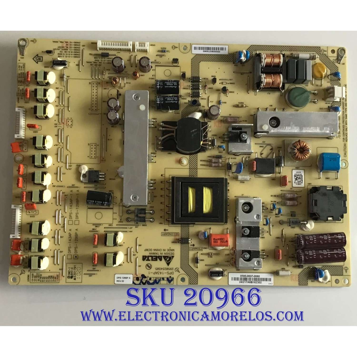 FUENTE DE PODER VIZIO / 0500-0607-0060 / DPS-129BP A / 050006070060 / 2950254505 / PANEL LC320EUG-(SC)(R1) / MODELO M320NV LAQKGYAL