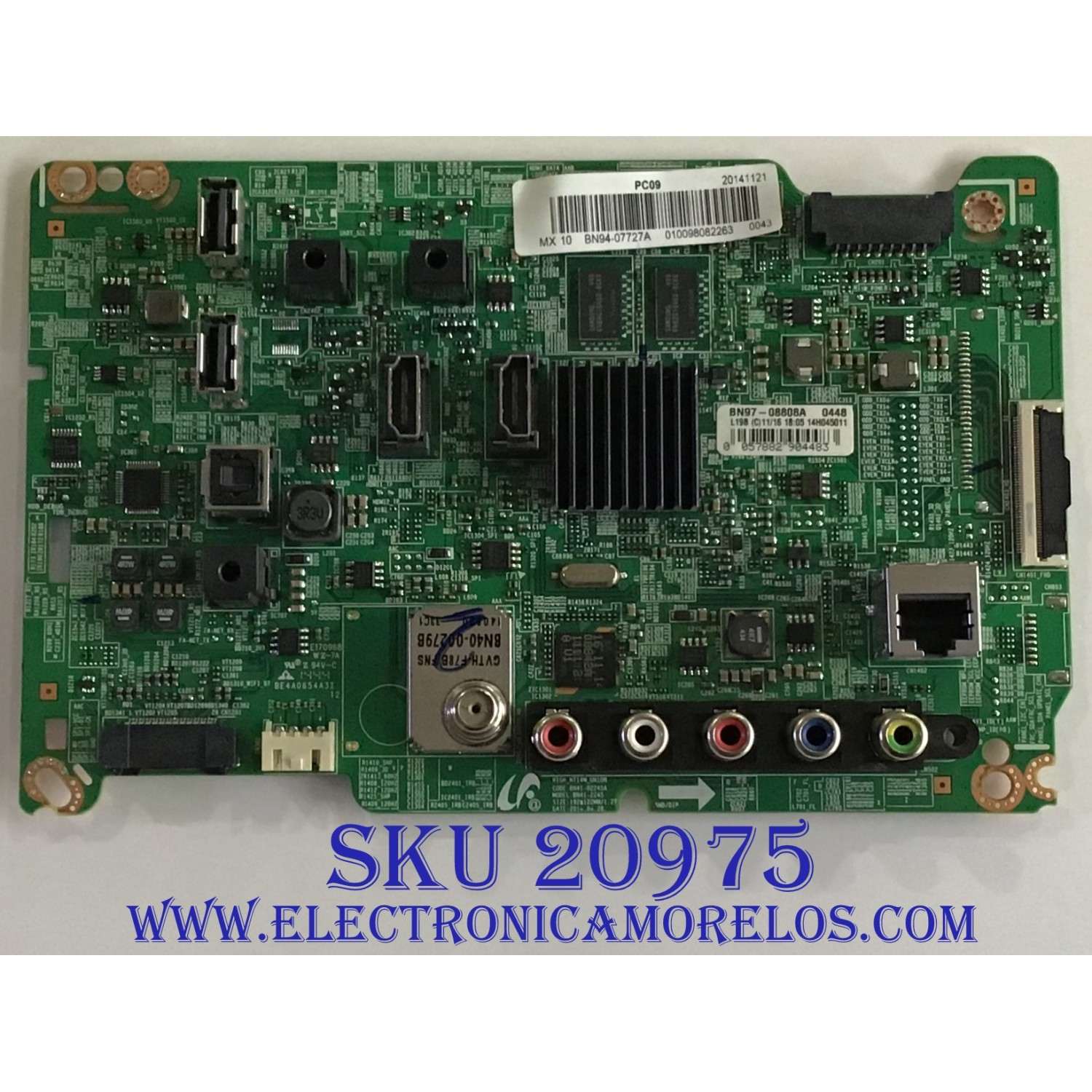 MAIN SAMSUNG / BN94-07727A / BN97-08808A / BN41-02245A / PANEL CY-DF400CSLV1H / MODELOS UN40H6203AFXZA TF02 / UN40H6203AFXZA TD01