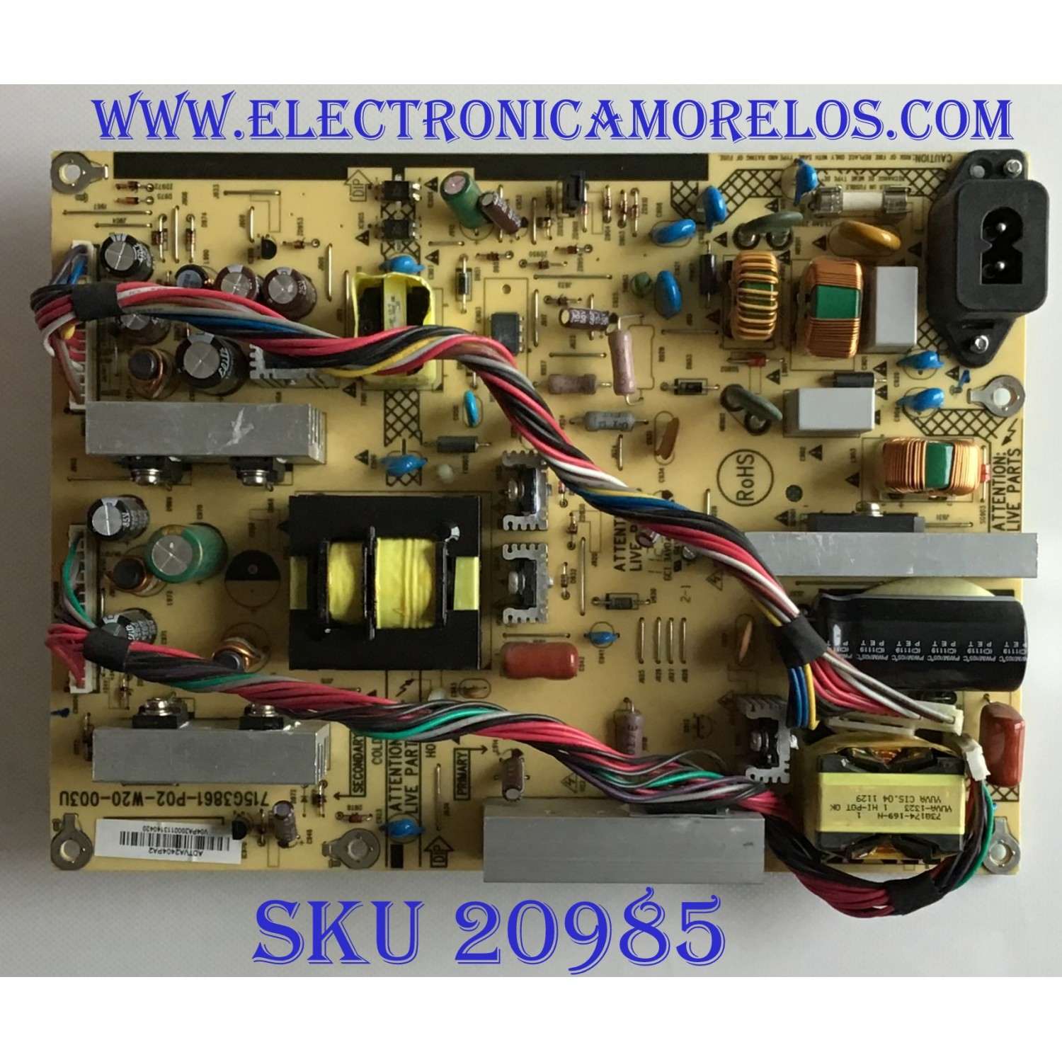 FUENTE DE PODER PHILIPS / ADTVA2404PA2 / 715G3861-P02-W20-003U / MODELO 32HFL5662L/F7