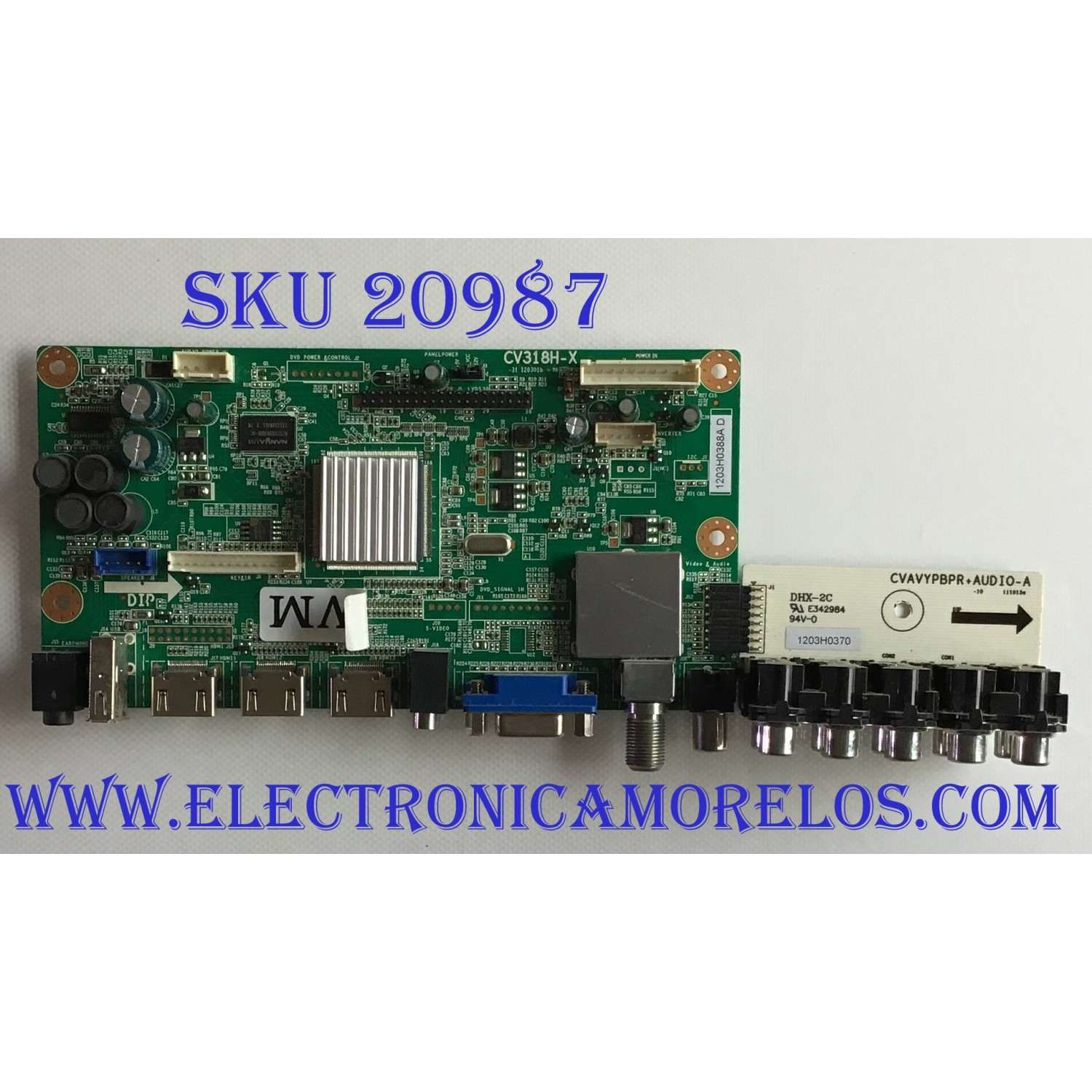 MAIN APEX / 1203H0388A / 1203H0370 / CV318H-X / PANEL V400H1-L10 / MODELO LD3288T