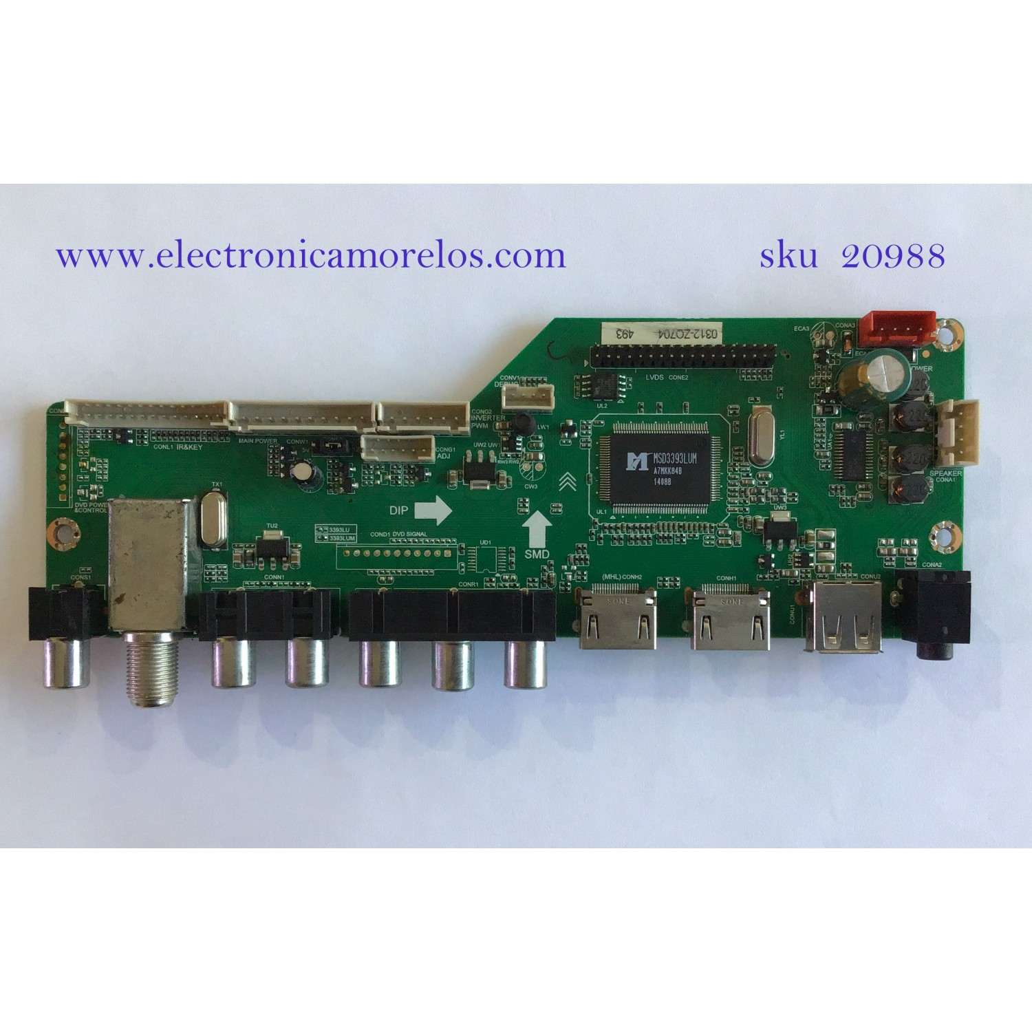 MAIN RCA / MK-RE01-140312 / LD.M3393.B / FGE01M3393LNA5-C6 / PANEL T320HVN05.2-12V