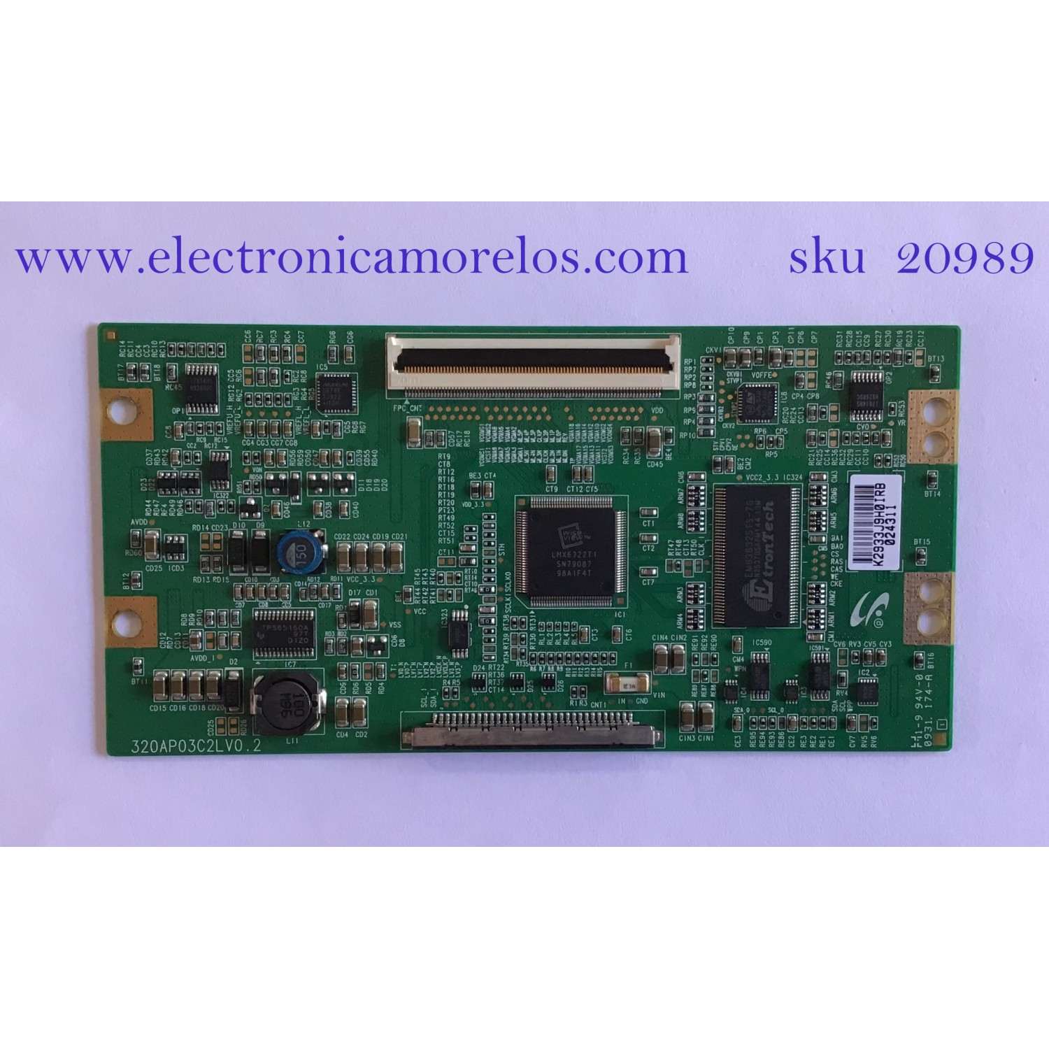T-CON SAMSUNG / LJ94-02933J / 320AP3C2LV0.2 / 3933J / PARTES SUSTITUTAS EN DESCRIPCION  / MODELO LN32B360C5DXZA / PANEL LTF320AP06