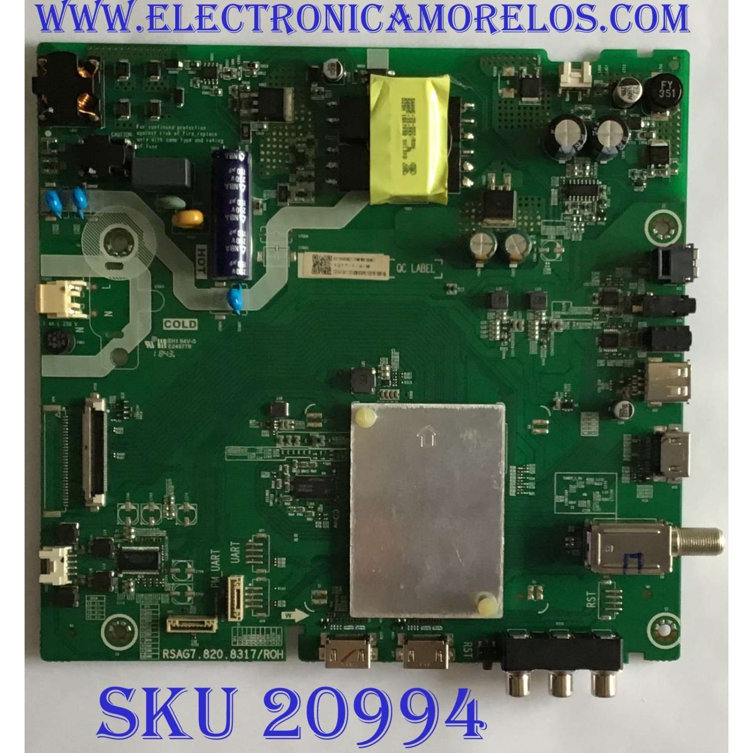 MAIN FUENTE (COMBO) HISENSE / 233161 / RSAG7.820.8317/ROH / HU40N2170MFWR(BOM1) / MODELO 40H4050E