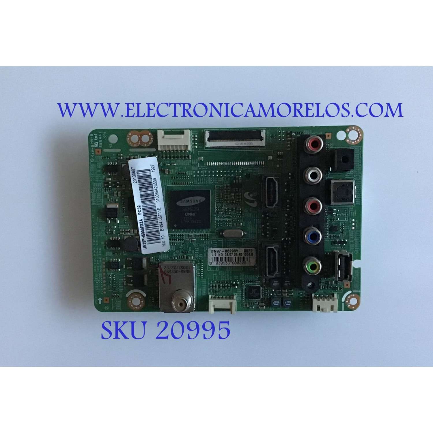 MAIN SAMSUNG / BN94-06711E / BN41-02046A / BN97-06298Y / PANEL CY-DF390BGMV1H / MODELO UN39FH5000FXZA PF03 / PARTE SUSTITUTA BN94-06778C