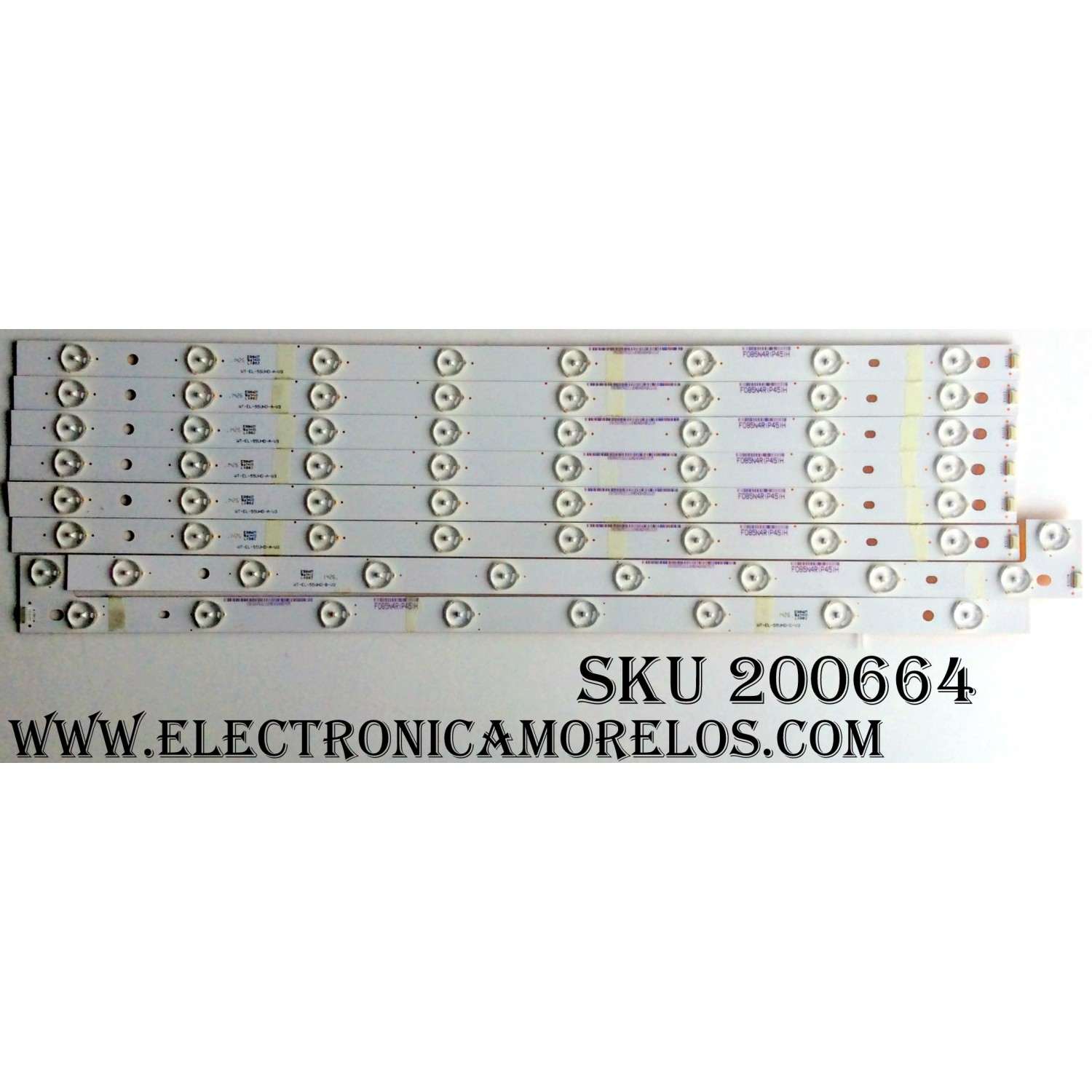 KIT DE LED PARA TV (8 PIEZAS) / VIZIO 56.38005.022 / 05638005022 / WT-EL-55UHD-A-V3 / WT-EL-55UHD-B-V3 / WT-EL-55UHD-C-V3 / F085N4R(P45)H / MODELO P552UI-B2	