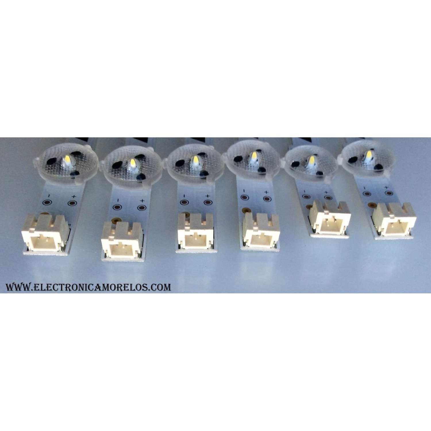 KIT DE LED PARA TV (6 PIEZAS) / MAGNAVOX UDULED0GS048 REV.A / 43W5S1P / MODELOS 43ME345V/F7 DS1 / 43MV314X/F7 DS1 / SANYO FW43D25F DS1 / PANEL LC430DUY(SH)(A1)	 - Imagen 3