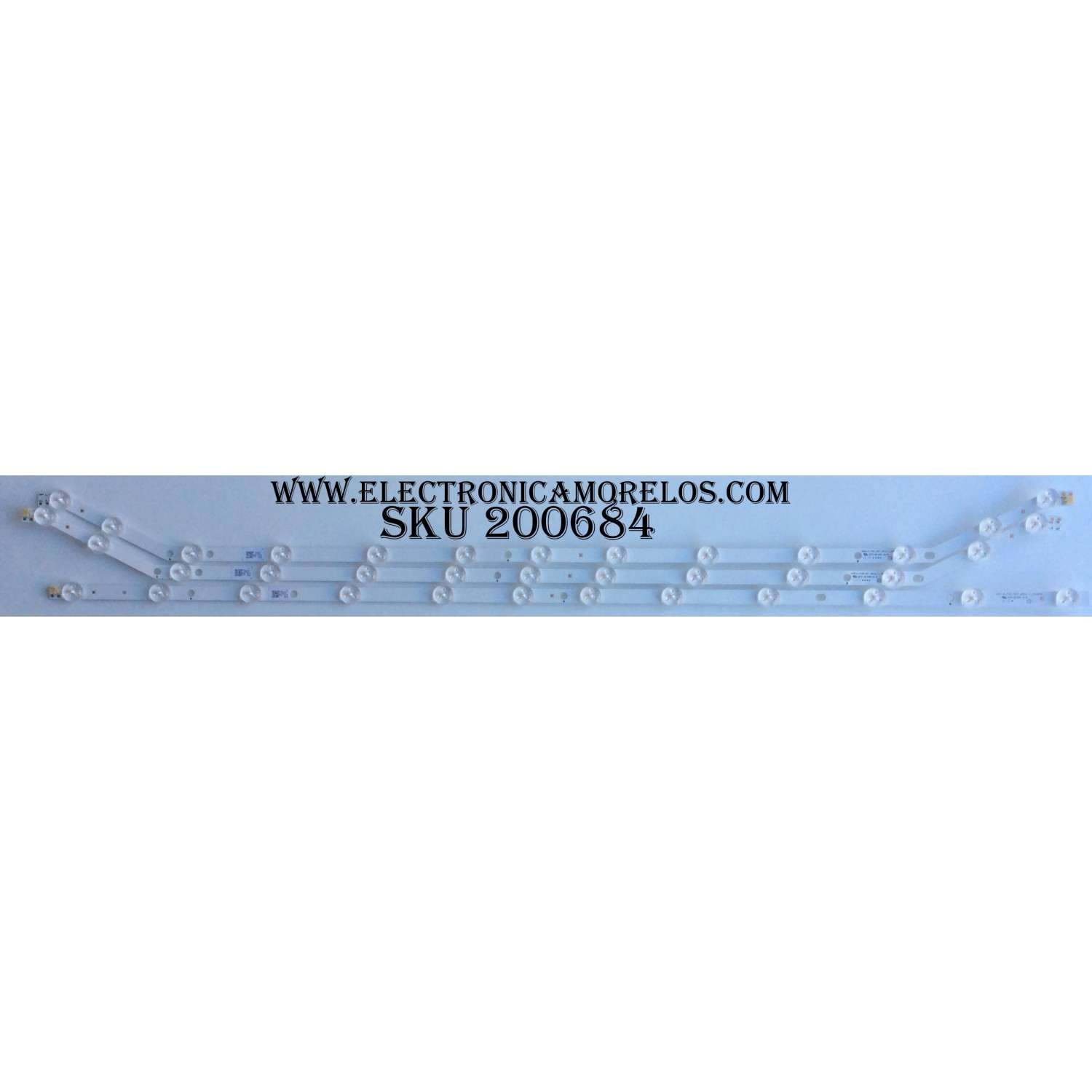 KIT DE LEDS ORIGINAL PARA TV SAMSUNG 3 PIEZAS / NUMERO DE PARTE  28766A / 28767A / D3GE-400SMA-R2 / D3GE-400SMB-R2 / 2013SVS40 / LM41-00001V / 00001W / PANEL CY-DH040BGNV1H / CY-DF400BGLV1H / MODELO UA40H5203 / UN40H5153 / MAS MODELOS EN DESCRIPCION