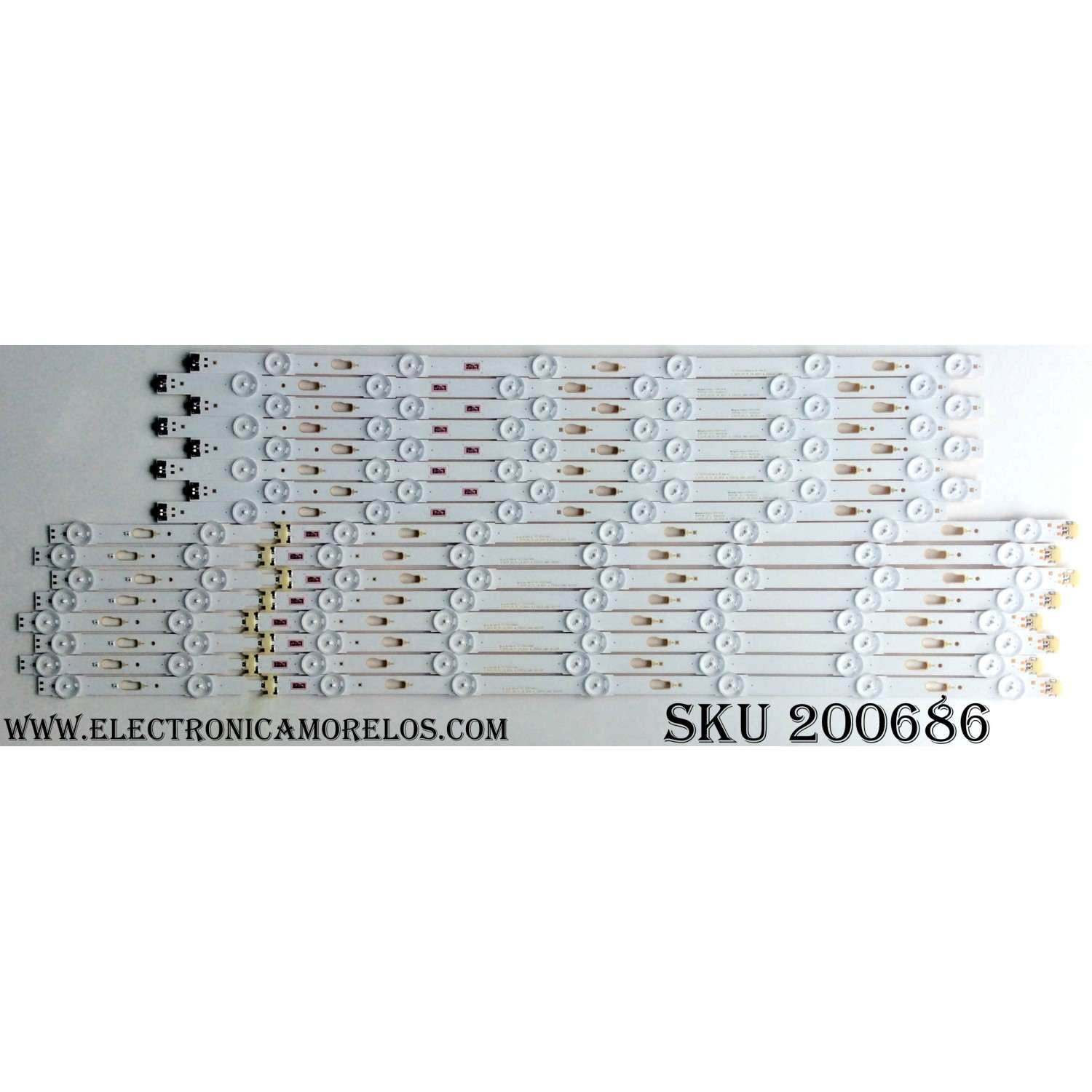 KIT DE LED`S PARA TV (16 PIEZAS) / SAMSUNG BN96-39667A / BN96-39668A / LM41-00121E / LM41-00121F / PANEL`S CY-GK065HGNVCH / CY-GK065HGNVEH / MODELOS UN65KU630DFXZA / UN65KU6300FXZA / UN65KU6290FXZA