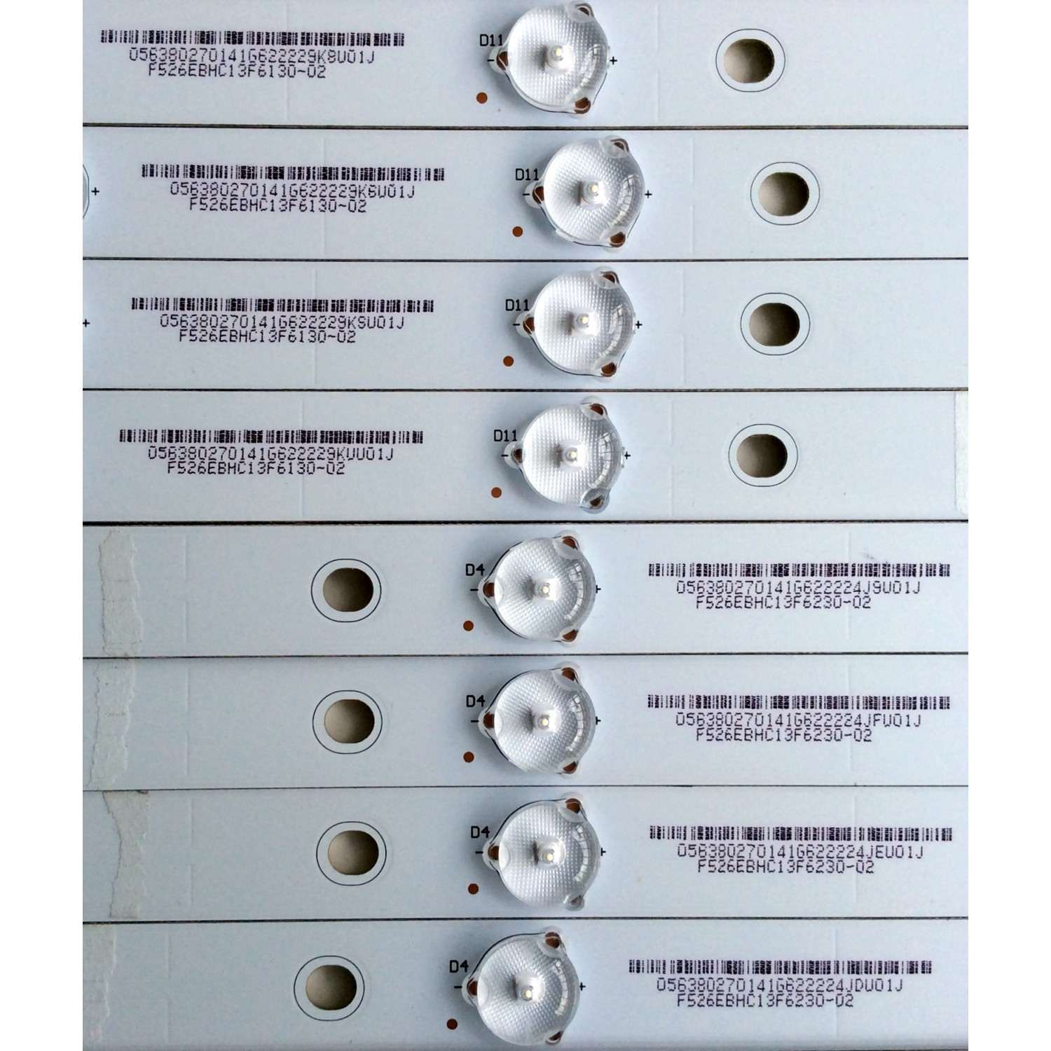 KIT DE LED PARA TV (12 PIEZAS) / VIZIO / 140923-WS-550-014-DVT-R / 140923-WS-550-014-DVT-L / MBL-55038D614WS0-L / PANEL´S T550HVN08.5 / T550HVN08.4 / MODELOS E55-C1 / E55-C2 / D55-D2  - Imagen 3