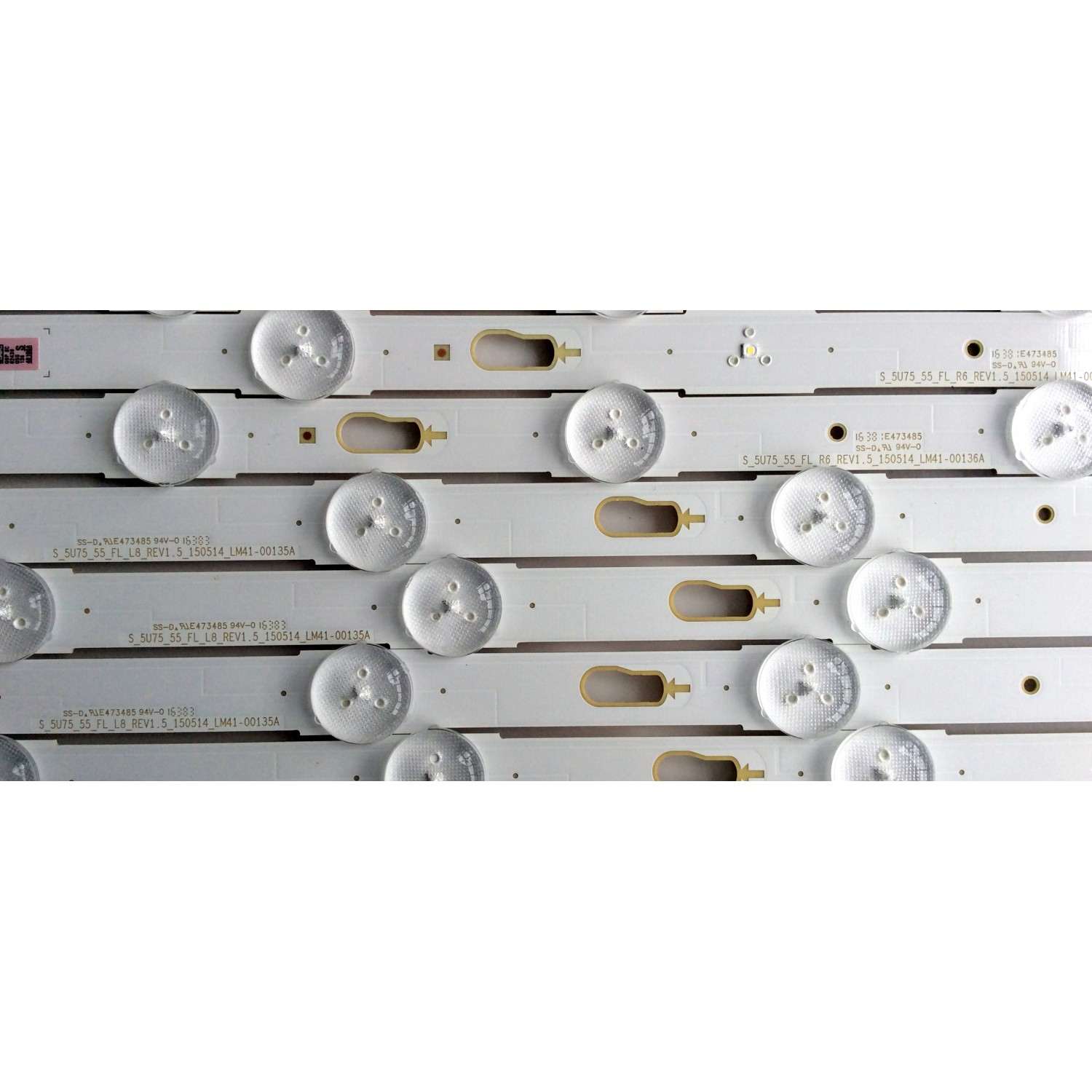 KIT DE LED´S / PARA TV (12 PIEZAS) / SAMSUNG BN96-40099A / BN96-40100A / LM41-00136A / LM41-00135A / 150414 / PANEL´S CY-GK055HGHV5H / CY-GM055HGHV4H / MODELOS UE55KU6000 / UE55KU7000 / UN55MU6100 / UN55KU6300 / UA55MU6300 / MAS MODELOS EN DESCRIPCION - Imagen 2