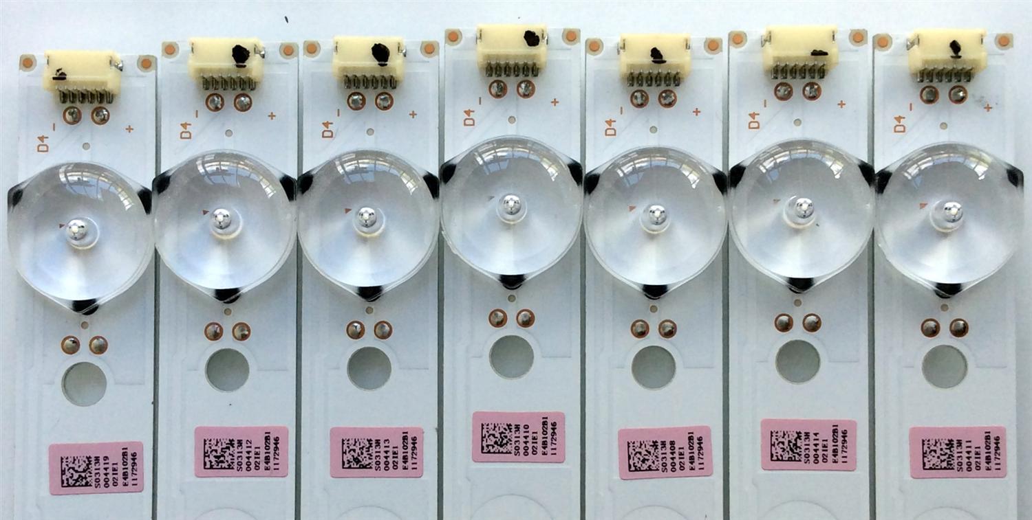 KIT DE LED´S PARA TV (7 PIEZAS) / HISENSE 1172946 / 02IE1 / E4B102B1 / SVH420AB4 / SVH420AB3_Rev02_4LED_160601(PIN) / PANEL HD426K3U51-T1\S3\GM\ROH / 213163 / MODELO 43H7C - Imagen 3