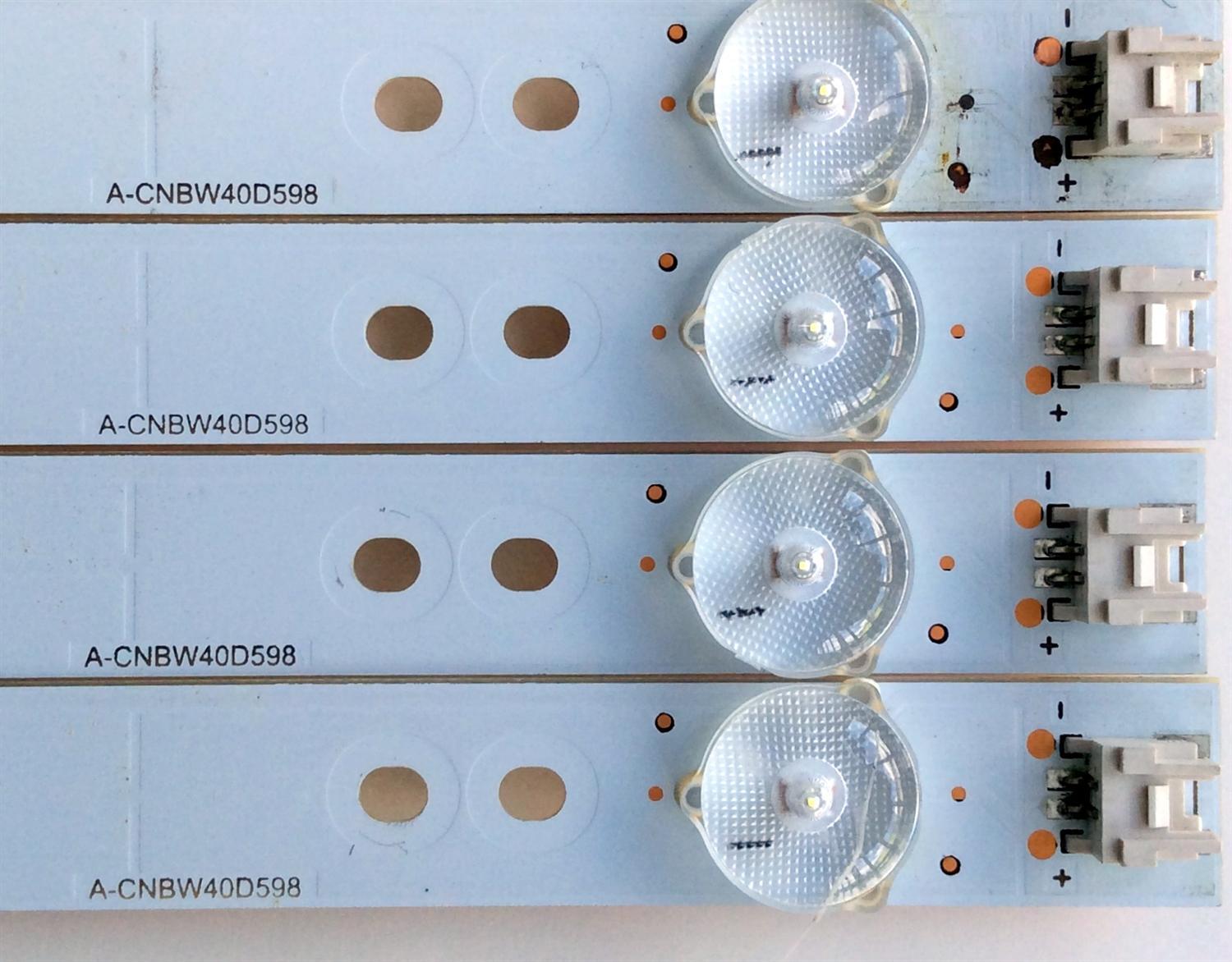 KIT DE LED`S PARA TV (4 PIEZAS) / WESTINGHOSE A-CNBW40D598 / L2LV1-3050FF14H / 21003701 / 4640CL090 / PANEL´S LSC400HN02-G02 / LSC400HN02-G01 / MODELOS ELEFT406 J6G5M / K6G5M / D6G5M / E6G5M / ELEFW408 G5G5M / PLE-4004FHD / WD40FX1170 TW-02101-S040V - Imagen 3