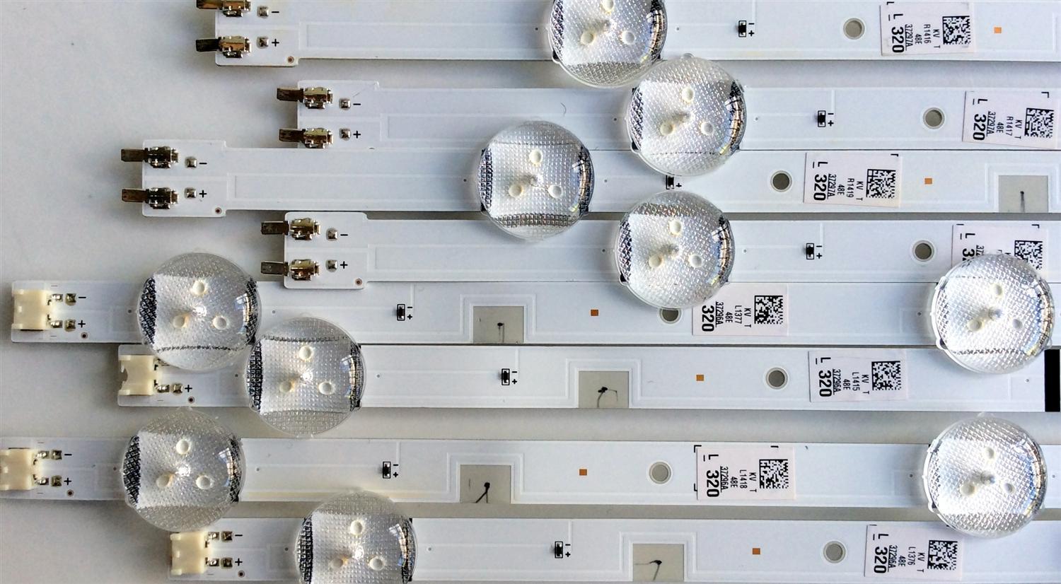 KIT DE LEDS PARA TV SAMSUNG ORIGINAL 8 PIEZAS / NUMERO DE PARTE 37296A / 37297A / LM41-00120P / LM41-00120Q / V5DN-480SMB-R3 / V5DN-480SMA-R4 / 2015 SVS48 FCOM FHD DOE A / 2015 SVS48 FCOM FHD DOE A / LM41-00150A / LM41-00149A / MODELOS UN48J62 / UN48J50 - Imagen 2