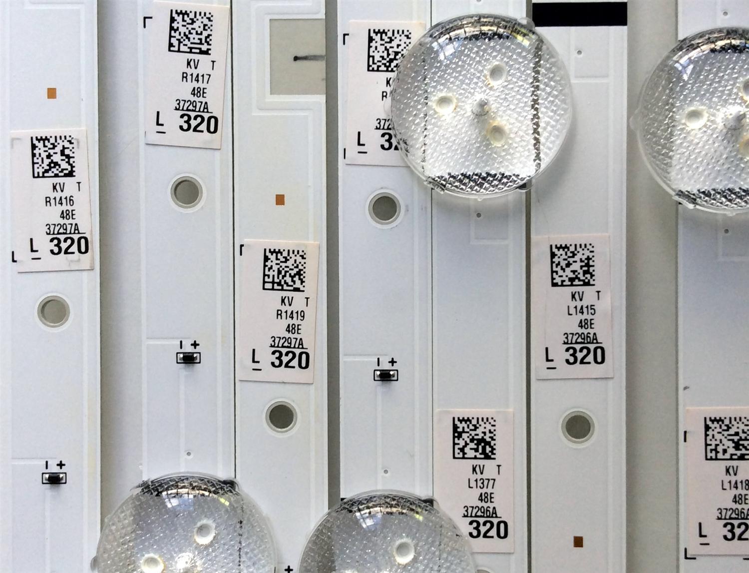 KIT DE LEDS PARA TV SAMSUNG ORIGINAL 8 PIEZAS / NUMERO DE PARTE 37296A / 37297A / LM41-00120P / LM41-00120Q / V5DN-480SMB-R3 / V5DN-480SMA-R4 / 2015 SVS48 FCOM FHD DOE A / 2015 SVS48 FCOM FHD DOE A / LM41-00150A / LM41-00149A / MODELOS UN48J62 / UN48J50 - Imagen 3