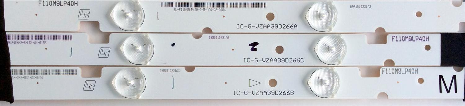 KIT DE LED PARA TV / VIZIO 0981-0102-21A2/0981-0102-21A3 / IC-G-VZAA39D266C (SOLO TRAE 3 PZAS. ) / F110M9LP40H / 0981010221A2 / 0981-0102-21A2 / 0981-0102-21A3 / IC-E-VZAA39D266A / IC-E-VZAA39D266B / MODELO E390-B0 / SHARP LC-39LE551U PANEL T390HVN04.0	 - Imagen 3