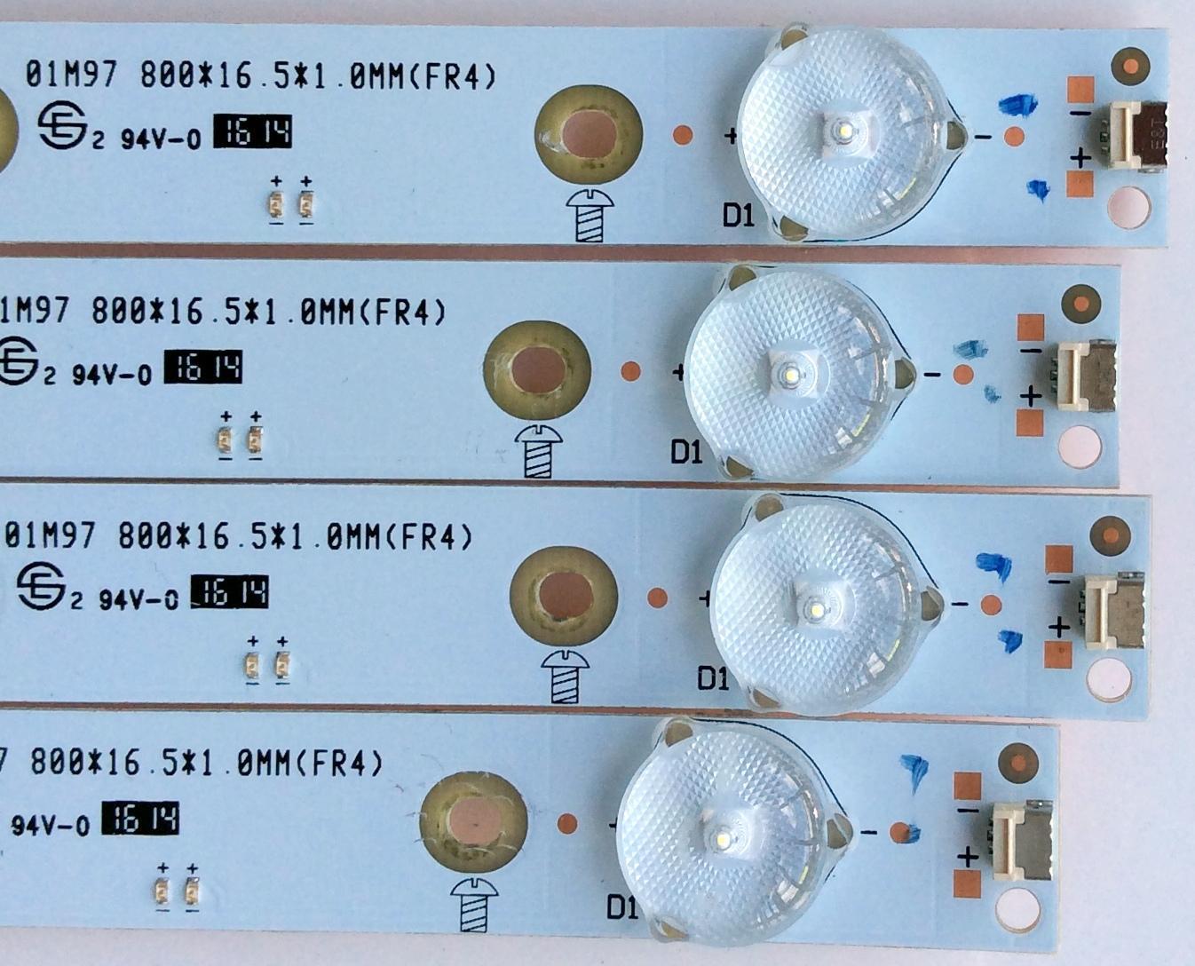 KIT DE LED´S PARA TV (4 PIEZAS) / VIZIO 210BZ09D043535F01D / 01M97 / EFLBC233U500 / PANEL TPT400LA-HN02.S REV:SG02B / MODELOS D40-D1 LTTETVAR / D40-D1 LTTETVAS / D40-D1 LTTETVFS / D40-D1 LTTETVCS - Imagen 2