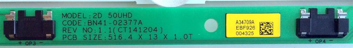 KIT DE LED`S PARA TV (12 PIEZAS) / SAMSUNG BN96-34795A / BN96-34796A / BN41-02377A / S_5U70_50_FL_L7_REV1.4_150514_LM41-00120V / S_5U70_50_FL_R6_REV1.4_150514_LM41-00120W / MODELOS UN50JU6500F / UN50JU6500FXZA IH02 - Imagen 4