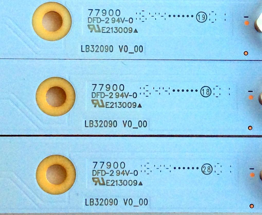 KIT DE LED PARA TV VIZIO (3 PIEZAS) / 210BZ07D0B3030C00L / LB32090 V0_00 / 4B6430000YD0 / PANEL LC320EW(FF)(E2) / MODELO D32X-D1	 - Imagen 4