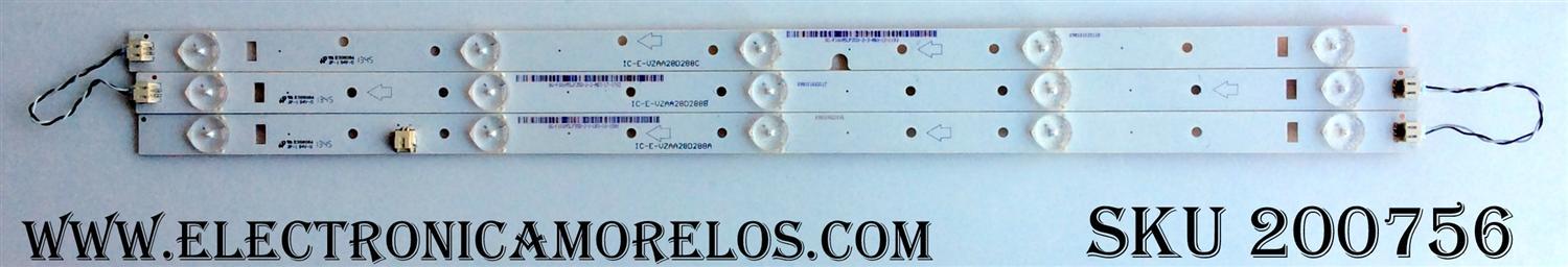 KIT DE LED PARA TV / JVC IC-E-VZAA28D288B/IC-E-VZAA28D288A/IC-E-VZAA28D288C / IC-E-VZAA28D288B / IC-E-VZAA28D288A / IC-E-VZAA28D288C / 098101022116 / 098101022117 / 098101022118 / MODELO EM28T	