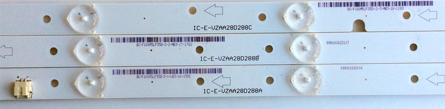 KIT DE LED PARA TV / JVC IC-E-VZAA28D288B/IC-E-VZAA28D288A/IC-E-VZAA28D288C / IC-E-VZAA28D288B / IC-E-VZAA28D288A / IC-E-VZAA28D288C / 098101022116 / 098101022117 / 098101022118 / MODELO EM28T	 - Imagen 2