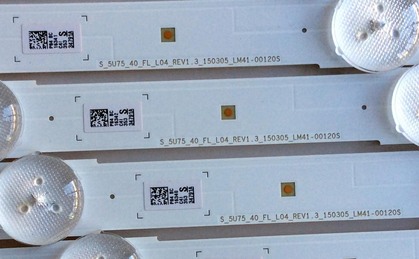 KIT DE LED PARA TV / SAMSUNG BN96-34791A/BN96-34792A /34792A / LM41-00117B / LM41-00117C / S_5U75_40_FL_R05_REV1.3_150305_LM41-00120R / MODELO UN40JU6400FXZA VH01 / UA40JU6600RXXP / PANEL CY-GJ040FLLV1H / CY-WJ040HGLV1H / CY-GJ040HGLVFH / CY-GJ040HGLVGH	 - Imagen 3