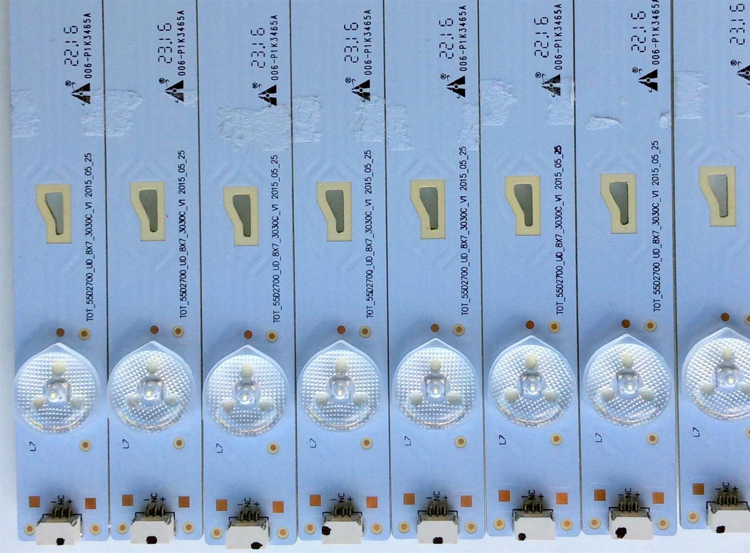 KIT DE LED PARA TV / TCL YHB-4C-LB3207-YH2 / 006-P1K3465A / T0T_55D2700_UD_8X7_3030C_V1 / 55D2700 / 55HR330M07A2 V0 / MODELO 55US5800 55US5800TAAA / 55US5800 55US5800TDAA / 55US5800TAAA / PANEL LVU550CS0T E1 V1 T8-55D2730BU-LPN1	 - Imagen 2