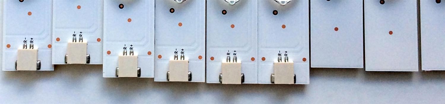KIT DE LED´S PARA TV (12 PIEZAS) / VIZIO 056.38027.015 / 05638027015 / WS55-1223-L / WS55-1223-R / PANEL T550HVN08.5 / MODELOS D55-D2 LWZ2UCBS / D55U-D1 LTM7UCCS - Imagen 2