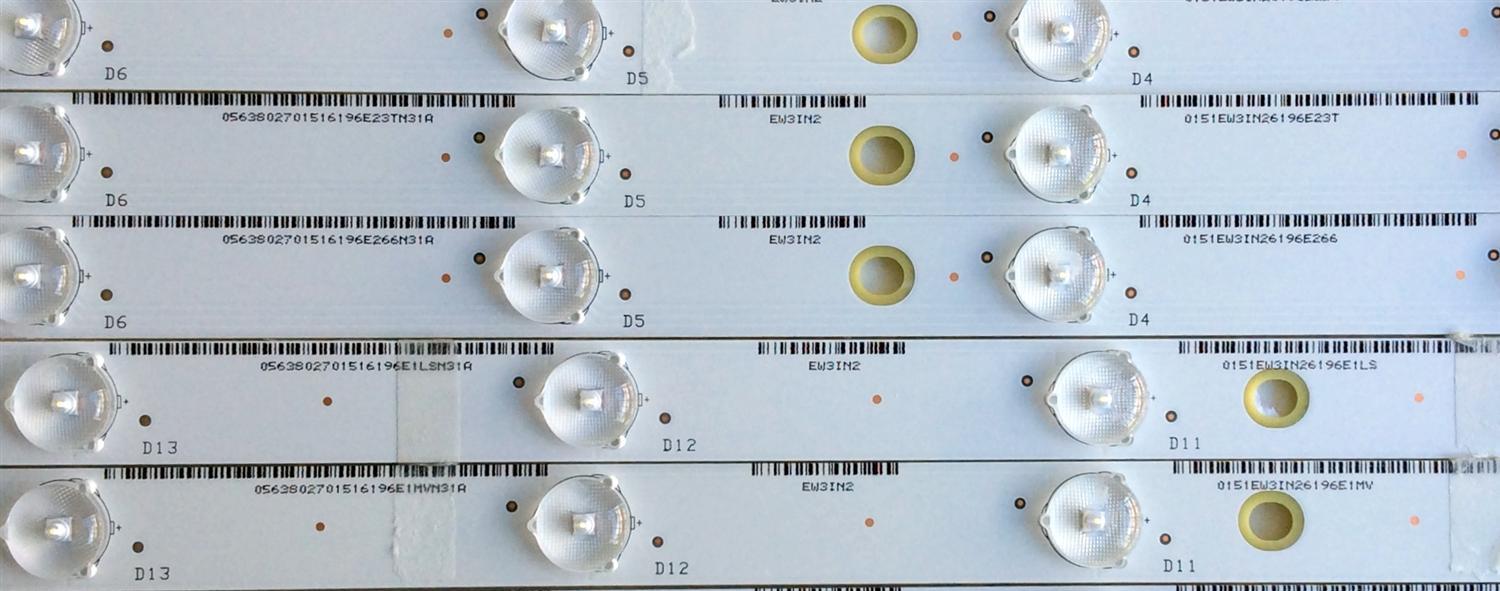 KIT DE LED´S PARA TV (12 PIEZAS) / VIZIO 056.38027.015 / 05638027015 / WS55-1223-L / WS55-1223-R / PANEL T550HVN08.5 / MODELOS D55-D2 LWZ2UCBS / D55U-D1 LTM7UCCS - Imagen 3