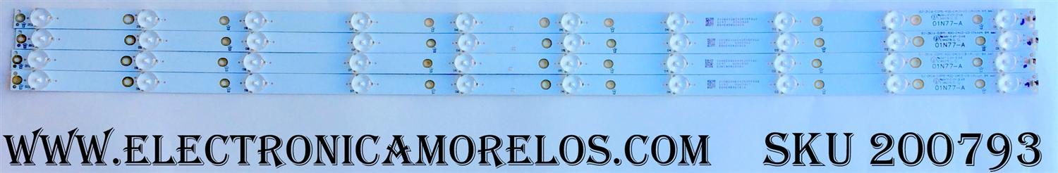 KIT DE LED PARA TV / VIZIO 01N77-A / 210BZ10D0435 / GJ-2K16-D2P5-400-D410-V3-(Pitch 84 mm) / MODELO D40U-D1 LTTETVHS / PANEL TPT400UA-FN05.S REV.SG01A	