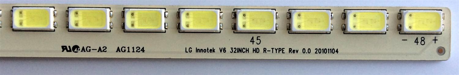 LED PARA TV / NOTA IMPORTANTE:((INCOMPLETO)) KIT DE LED´S CONSTA DE 2 PIEZAS / GK 1EB3 E 4 A / V6 32 INCH HD R-TYPE Rev 0.0 20101104 AG1130 / V6 32 INCH HD L-TYPE Rev 0.0 20101104 AG1126 / MODELO 32LV2400-UA.CUSYLH - Imagen 2