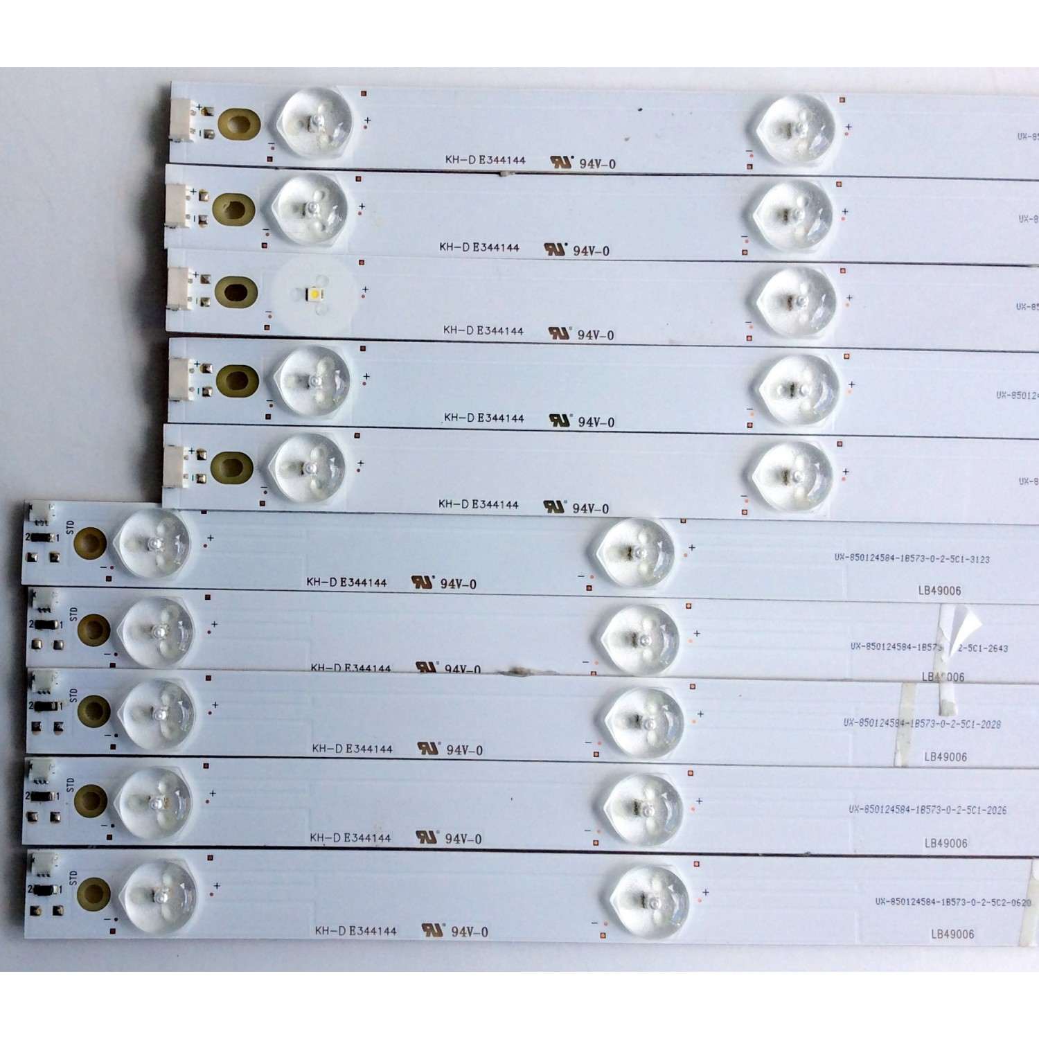 KIT DE LED PARA TV (10 PIEZAS) / HITACHI LB49006 / 49D2000 / KHP2O0650B / LB-C490F14-E4-L-G1-DL1 / LB-C490F14-E4-L-G1-DL2 / PANEL C490F14-E6-L / MODELOS LE49A509 / LE49A6R9 - Imagen 4