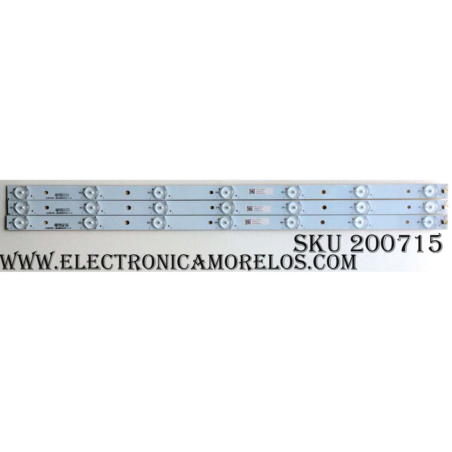 KIT DE LED PARA TV (3 PIEZAS) / VIZIO 007-0140212 / 60M5FAD3A / LBM280P0701-I-3 / MODELOS E280I-B1 LTT3PRCQ / E280I-B1 LTT3PREQ / E280-B1 LTT3PRBQ / E280-A1 LTT3PRDQ / E280I-A1 LTT3PRAQ