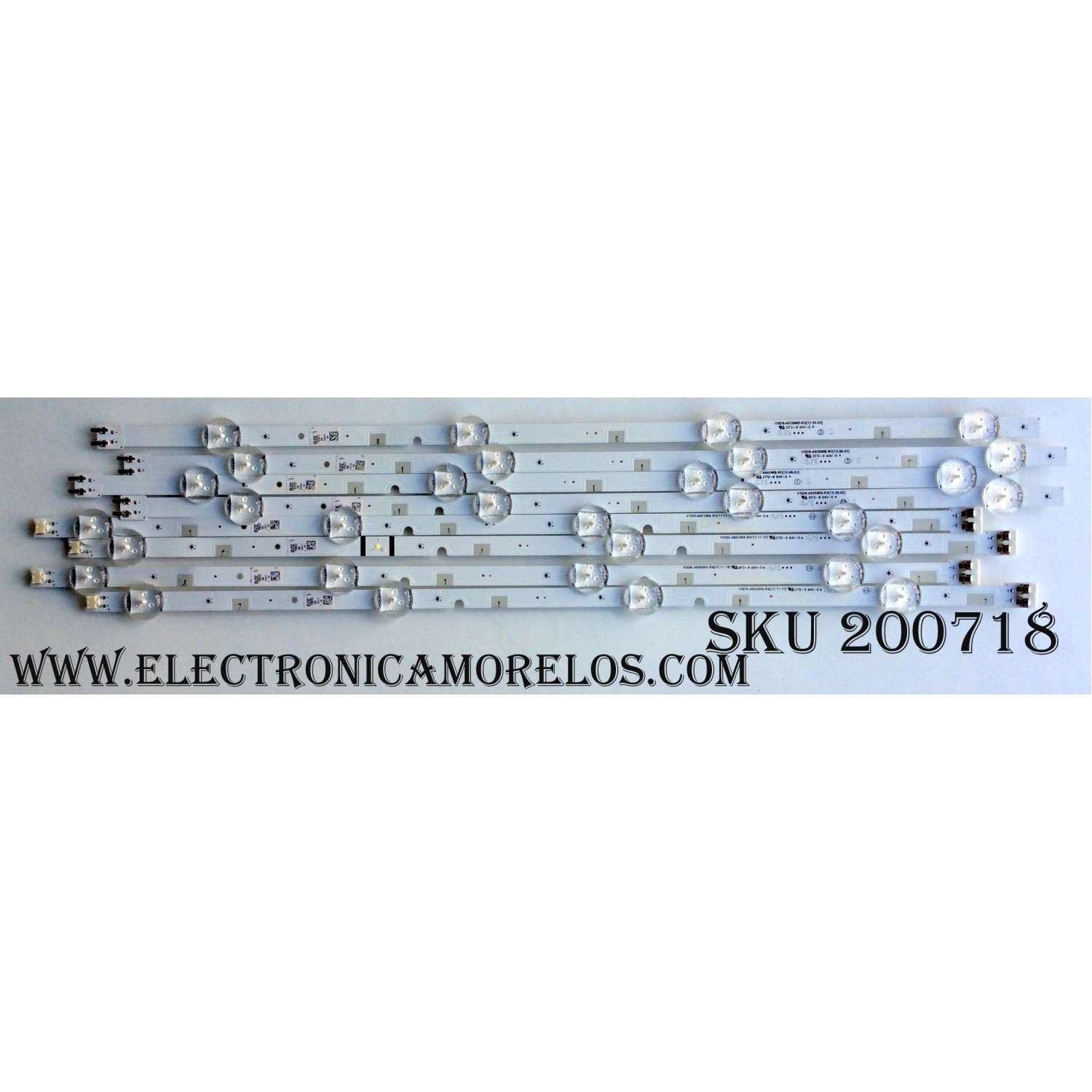 KIT DE LEDS PARA TV SAMSUNG ORIGINAL 8 PIEZAS / NUMERO DE PARTE 37296A / 37297A / LM41-00120P / LM41-00120Q / V5DN-480SMB-R3 / V5DN-480SMA-R4 / 2015 SVS48 FCOM FHD DOE A / 2015 SVS48 FCOM FHD DOE A / LM41-00150A / LM41-00149A / MODELOS UN48J62 / UN48J50