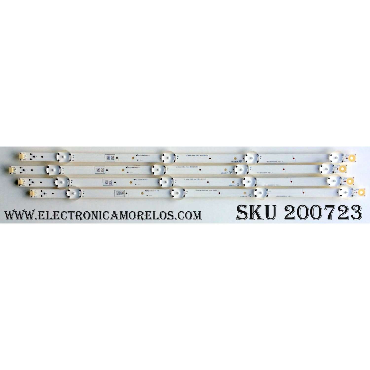 KIT DE LED PARA TV / UDULED0GS073 REV.A (4 PZAS ) / E128280 94 V-0 / 43W4S1P / G073	