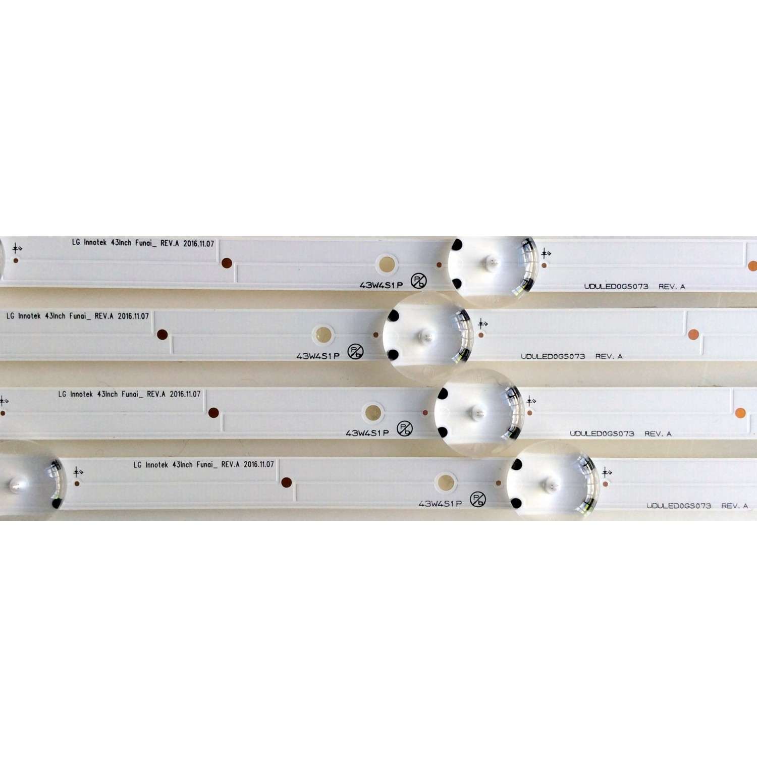 KIT DE LED PARA TV / UDULED0GS073 REV.A (4 PZAS ) / E128280 94 V-0 / 43W4S1P / G073	 - Imagen 2