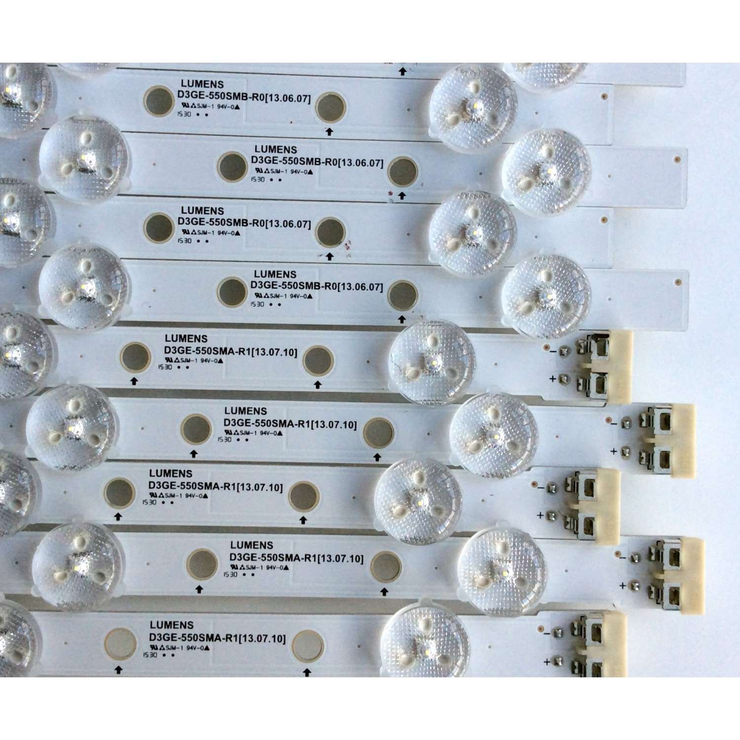 KIT DE LED´S PARA TV (10 PIEZAS) / SAMSUNG BN96-28772A/28773A / 2013SVS55 / LM41-00001P / D3GE-550SMA-R1 / D3GE-550SMB-R0 / SUSTITUTAS BN96-39055A / BN96-30056A / PANEL ´S CY-DF550CSLV1H / CY-DF550CSLV4H / CY-DJ055CSLVZH / CY-DJ055BGLV1H / LH55EDCPLBC/CI - Imagen 2