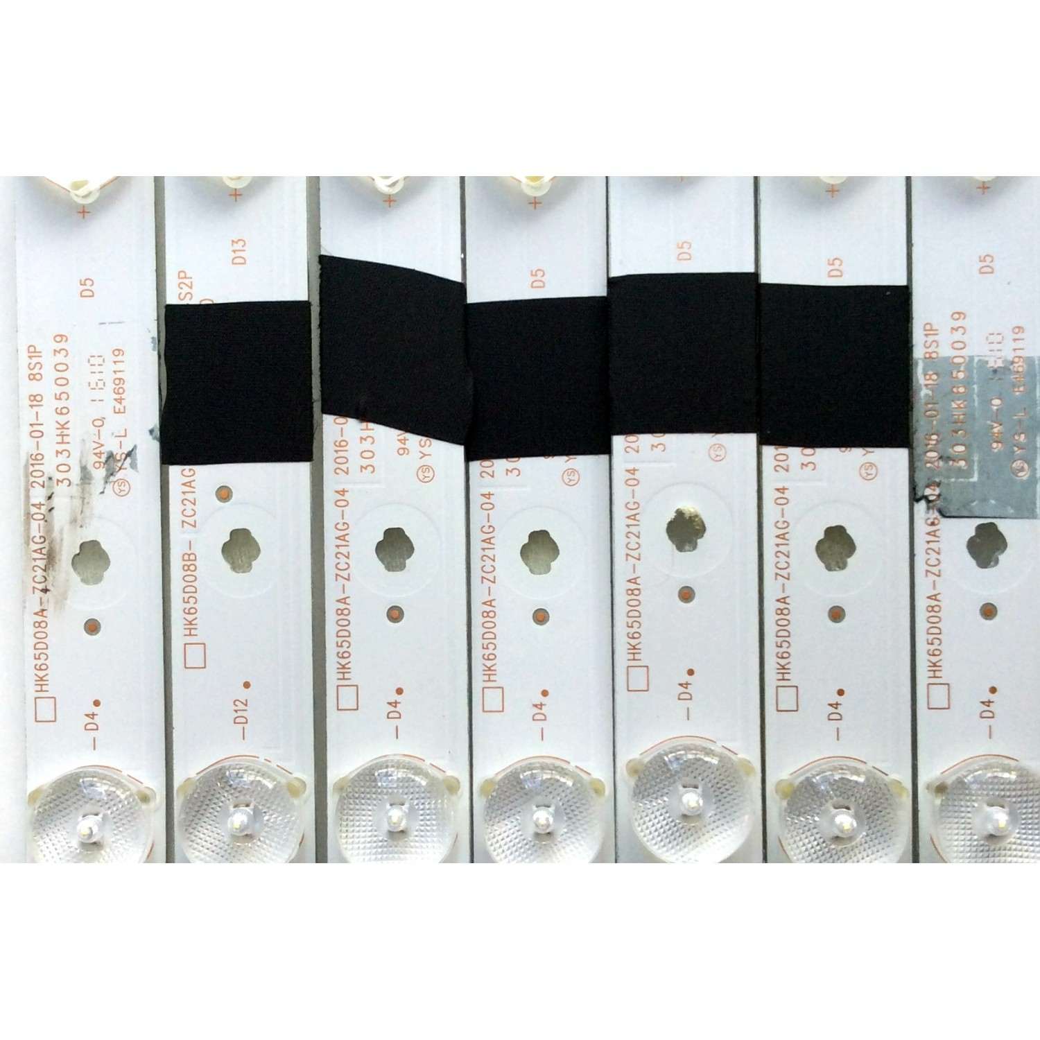 KIT DE LED PARA TV / HITACHI HK65D08A-ZC21AG-04 (8 PZAS.) / 303HK650039 / 120-125/3.0-3.1 / 2301065F700190 / HK650M13 / MODELO 65L6	 - Imagen 2