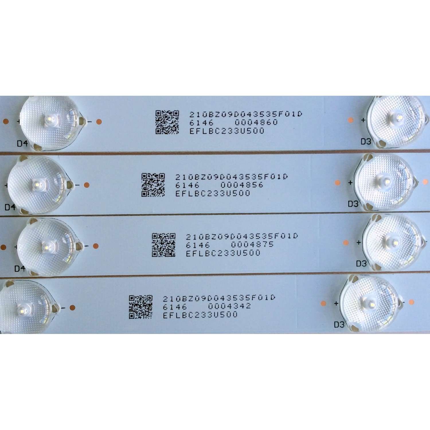 KIT DE LED´S PARA TV (4 PIEZAS) / VIZIO 210BZ09D043535F01D / 01M97 / EFLBC233U500 / PANEL TPT400LA-HN02.S REV:SG02B / MODELOS D40-D1 LTTETVAR / D40-D1 LTTETVAS / D40-D1 LTTETVFS / D40-D1 LTTETVCS - Imagen 3