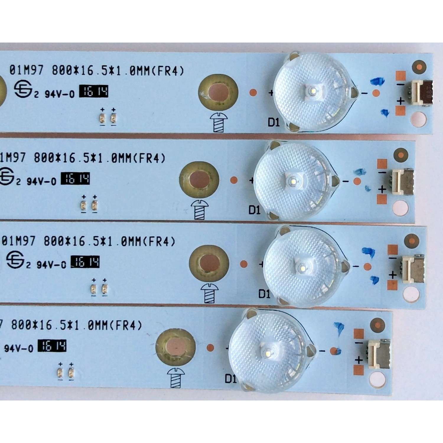 KIT DE LED´S PARA TV (4 PIEZAS) / VIZIO 210BZ09D043535F01D / 01M97 / EFLBC233U500 / PANEL TPT400LA-HN02.S REV:SG02B / MODELOS D40-D1 LTTETVAR / D40-D1 LTTETVAS / D40-D1 LTTETVFS / D40-D1 LTTETVCS - Imagen 2