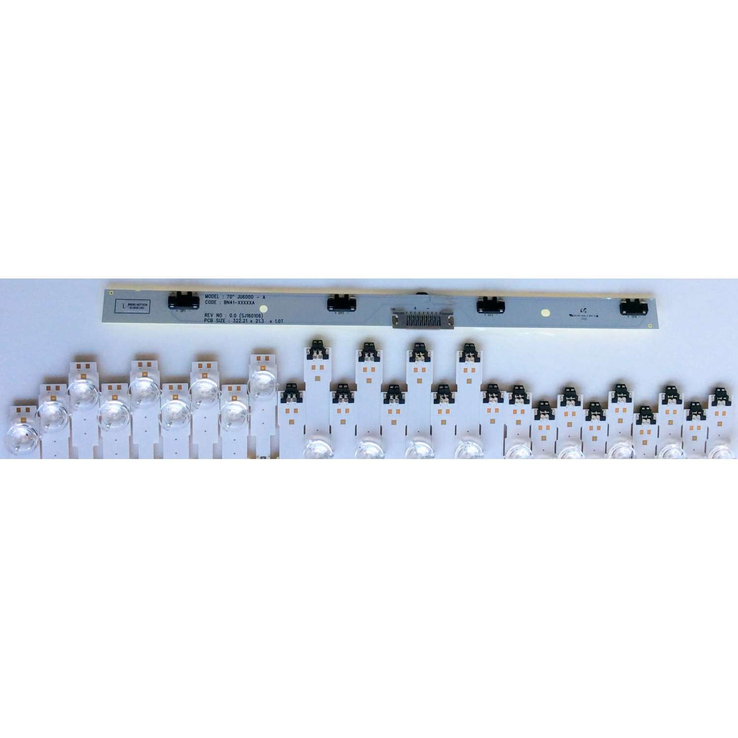 KIT DE LED PARA TV  SAMSUNG BN96-40275A / BN96-40276A / BN96-40277A / 40275A  / S_KU6K_70_FL30_M5_REV1.1_160412_LM41-00332A / S_KU6K_70_FL30_R5_REV1.1_160412_LM41-00333A / MODELO UN70KU6300FXZA EA01 / UN70KU630DFXZA / PANEL CY-GK070HGSV1H-HW24	 - Imagen 2