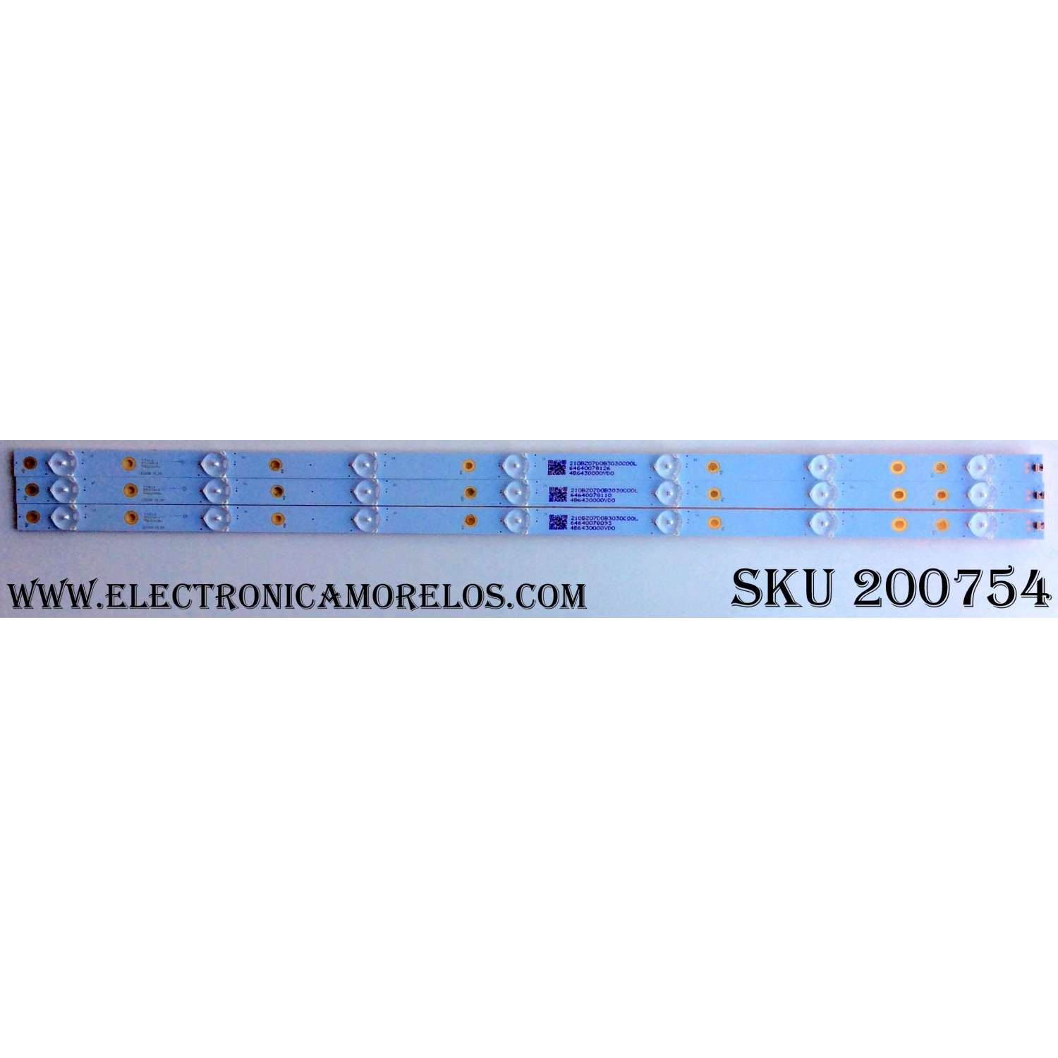 KIT DE LED PARA TV VIZIO (3 PIEZAS) / 210BZ07D0B3030C00L / LB32090 V0_00 / 4B6430000YD0 / PANEL LC320EW(FF)(E2) / MODELO D32X-D1	