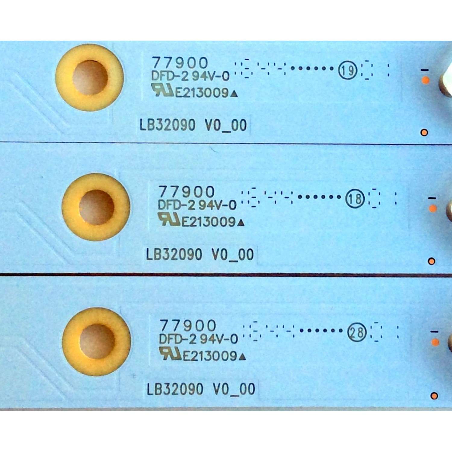 KIT DE LED PARA TV VIZIO (3 PIEZAS) / 210BZ07D0B3030C00L / LB32090 V0_00 / 4B6430000YD0 / PANEL LC320EW(FF)(E2) / MODELO D32X-D1	 - Imagen 4