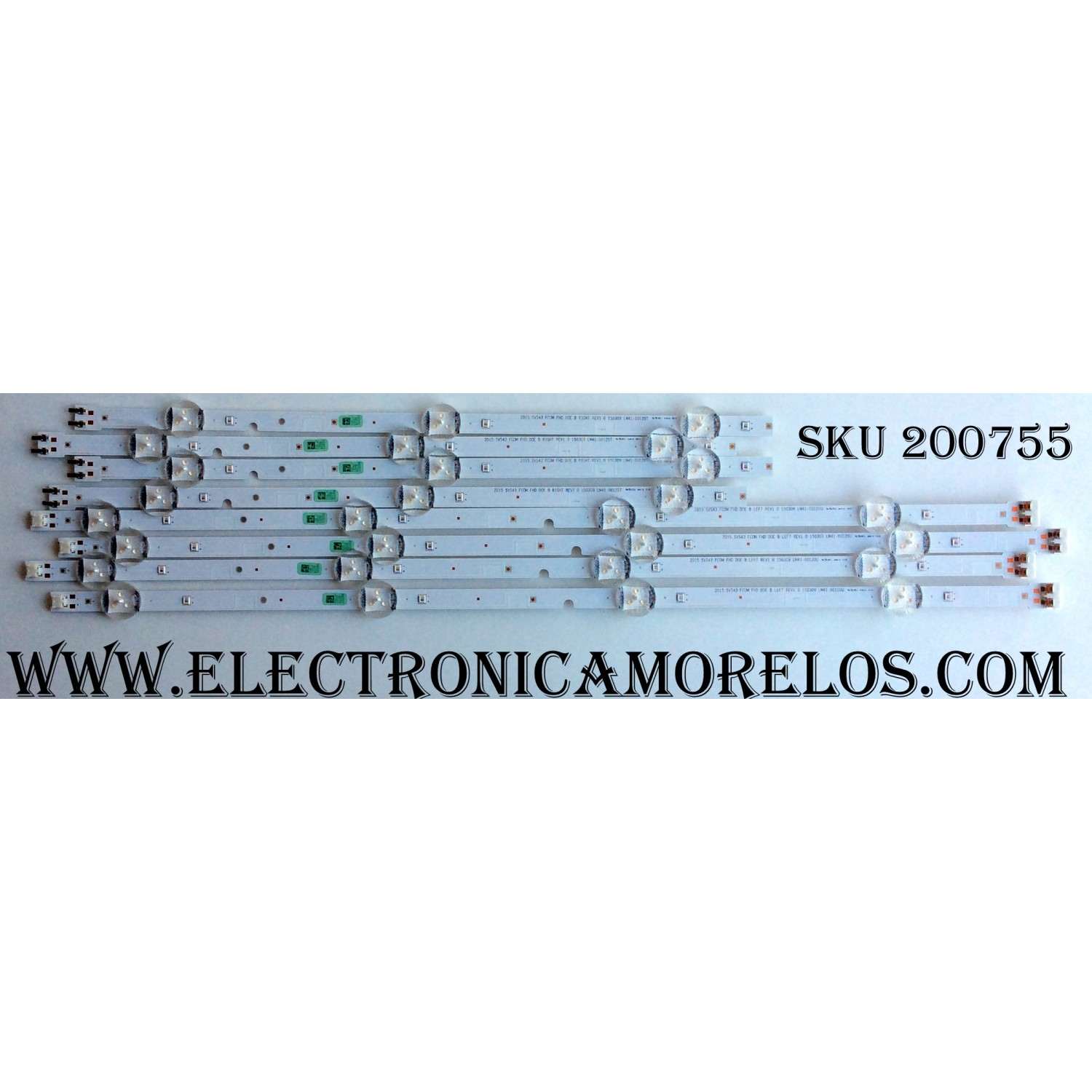 KIT DE LED PARA TV / SAMSUNG BN96-37294A/BN96-37295A / 37294A / 37295A / LM41-00120T / LM41-00120U / MODELO UN43J5200AFXZA AD01 / UN43J5200AFXZA BD03 / UN43J5200AFXZA DD02 / PANEL CY-JJ043BGAB1V / CY-JJ043BGAV1H	